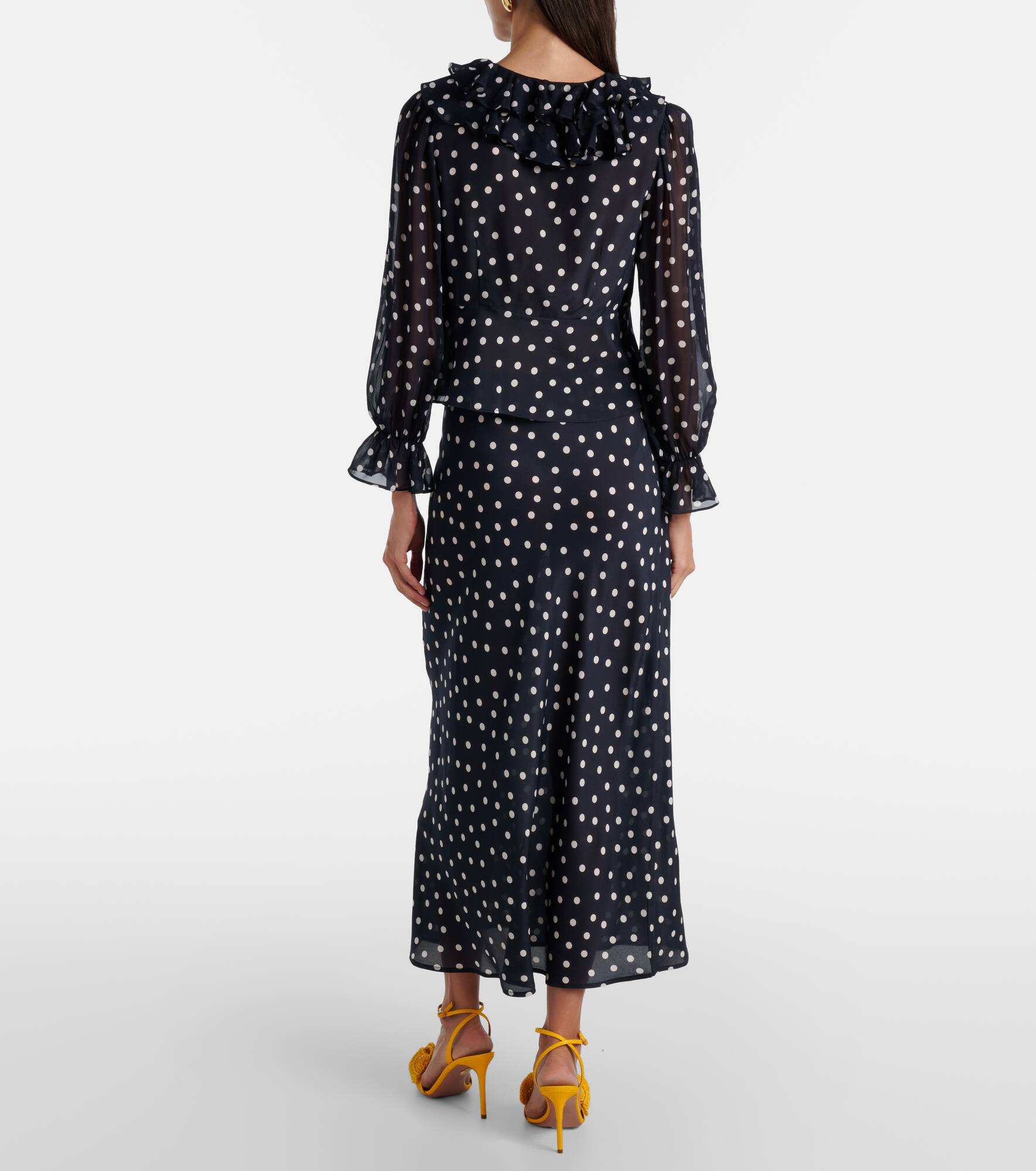 Lasca polka-dot silk top - 3