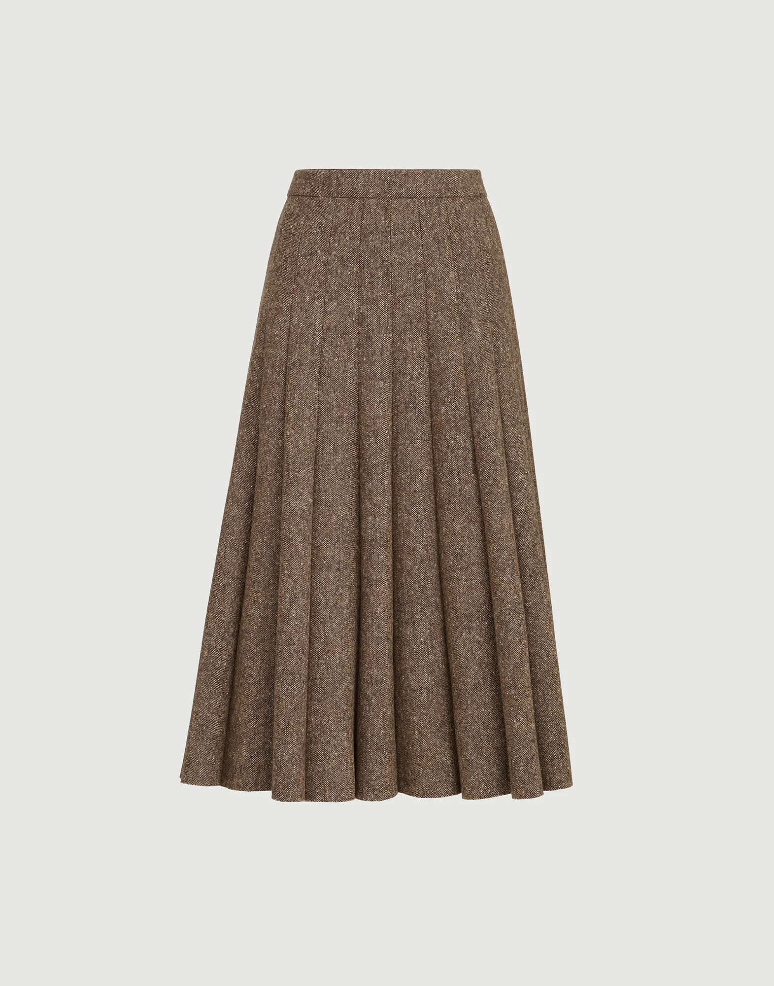 Virgin wool donegal pleated skirt - 1