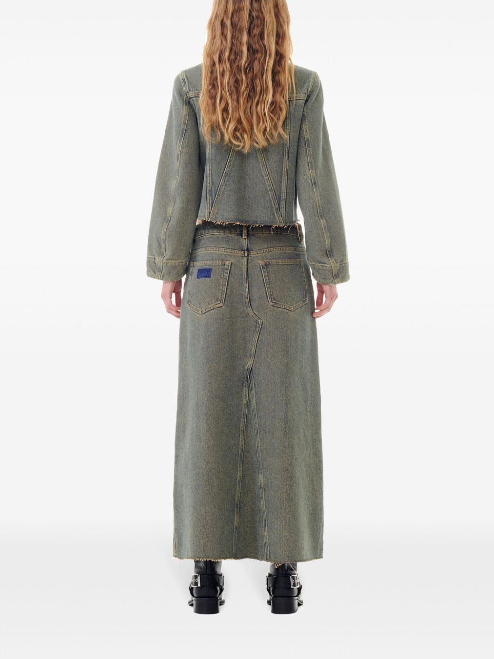 raw-cut hem denim jacket - 4