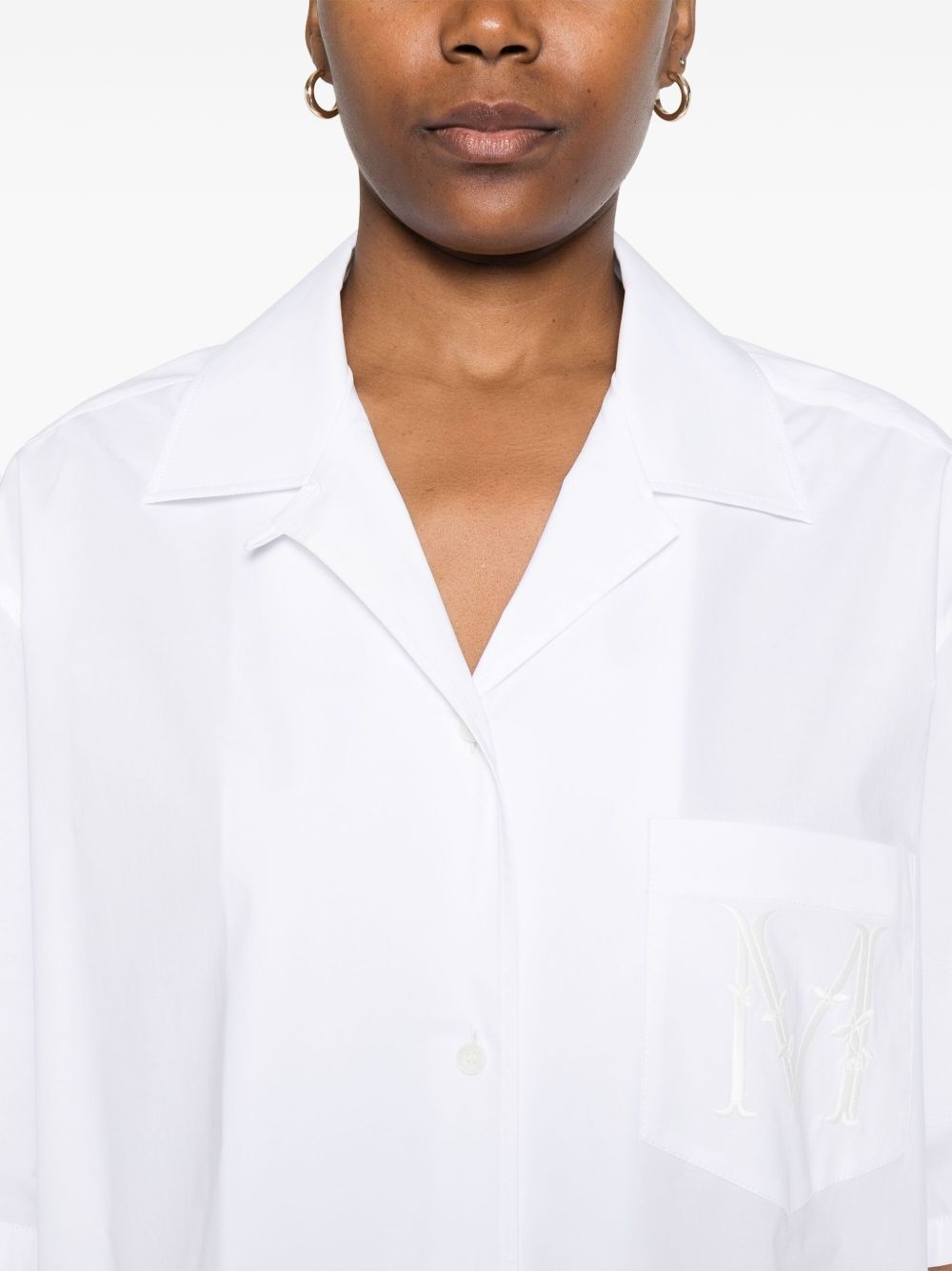 logo-embroidered shirt - 5