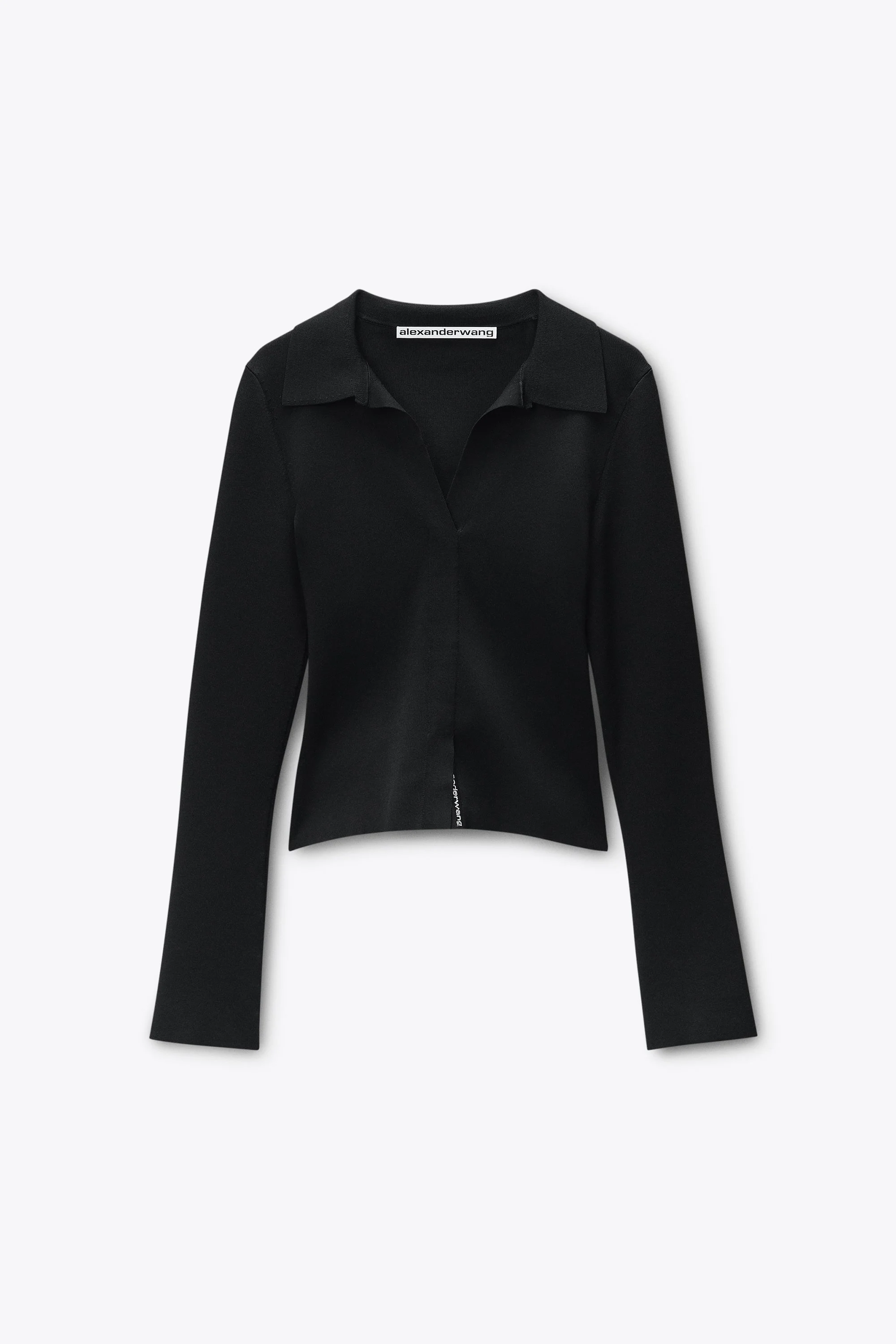 Fixed Placket Long Sleeve Polo - 1