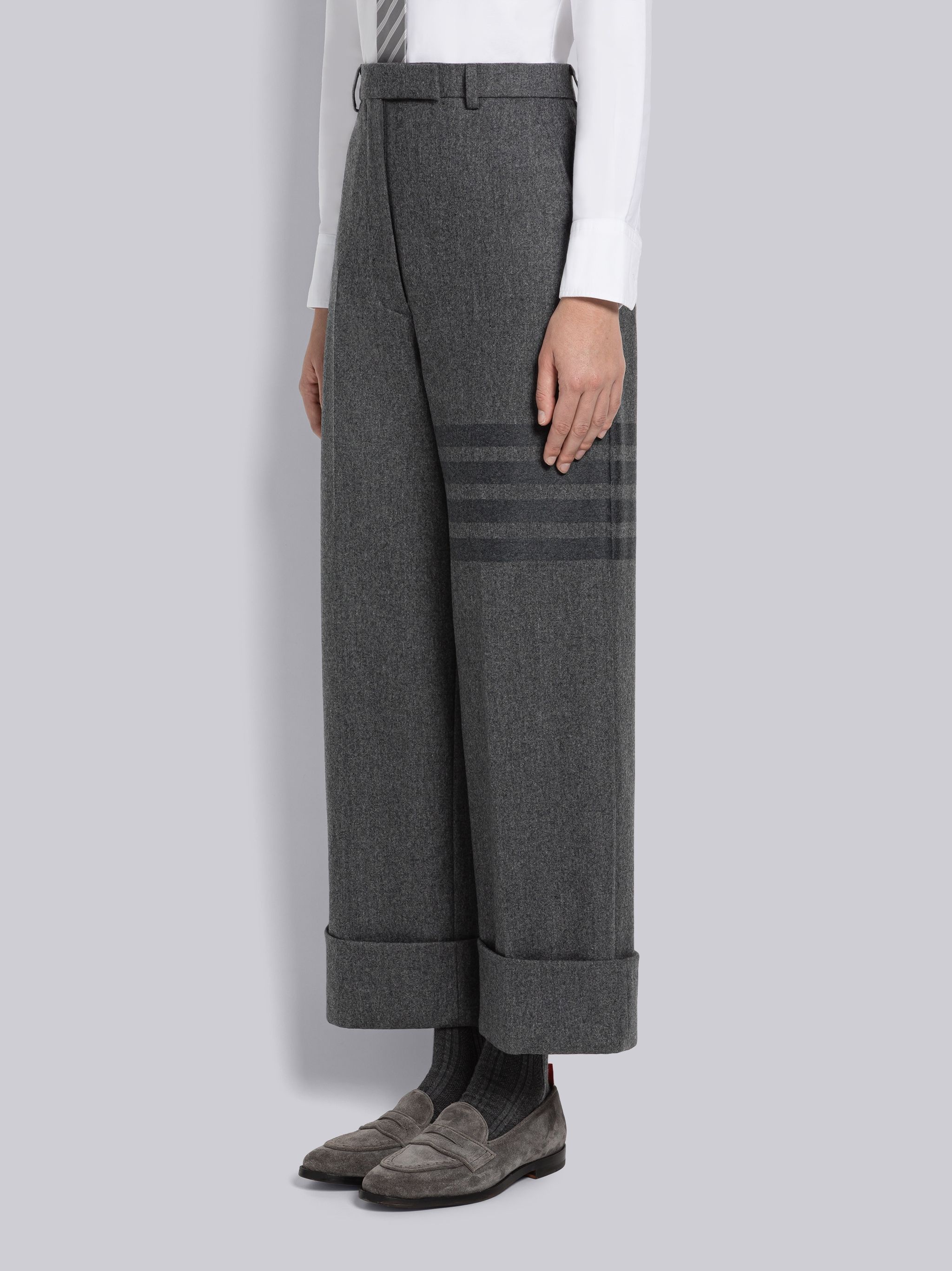 Flannel 4-Bar Straight Leg Trouser - 2