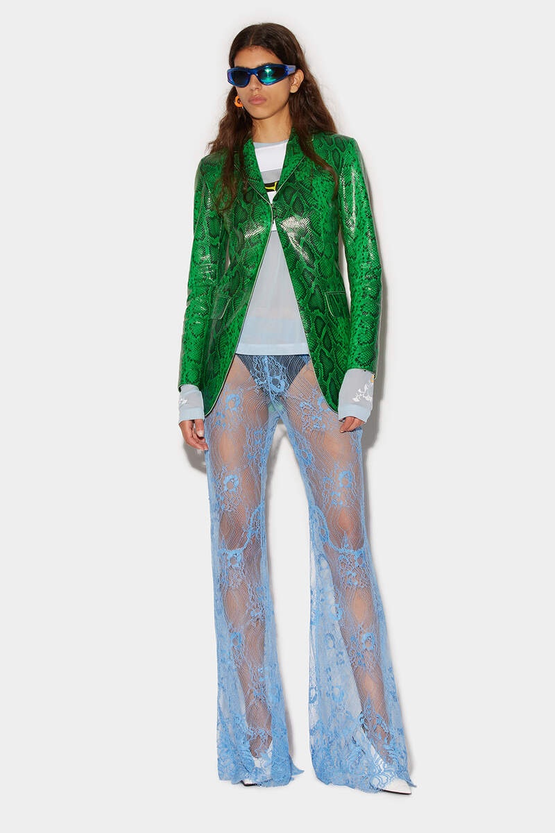 SUPER FLARED LACE PANTS - 1