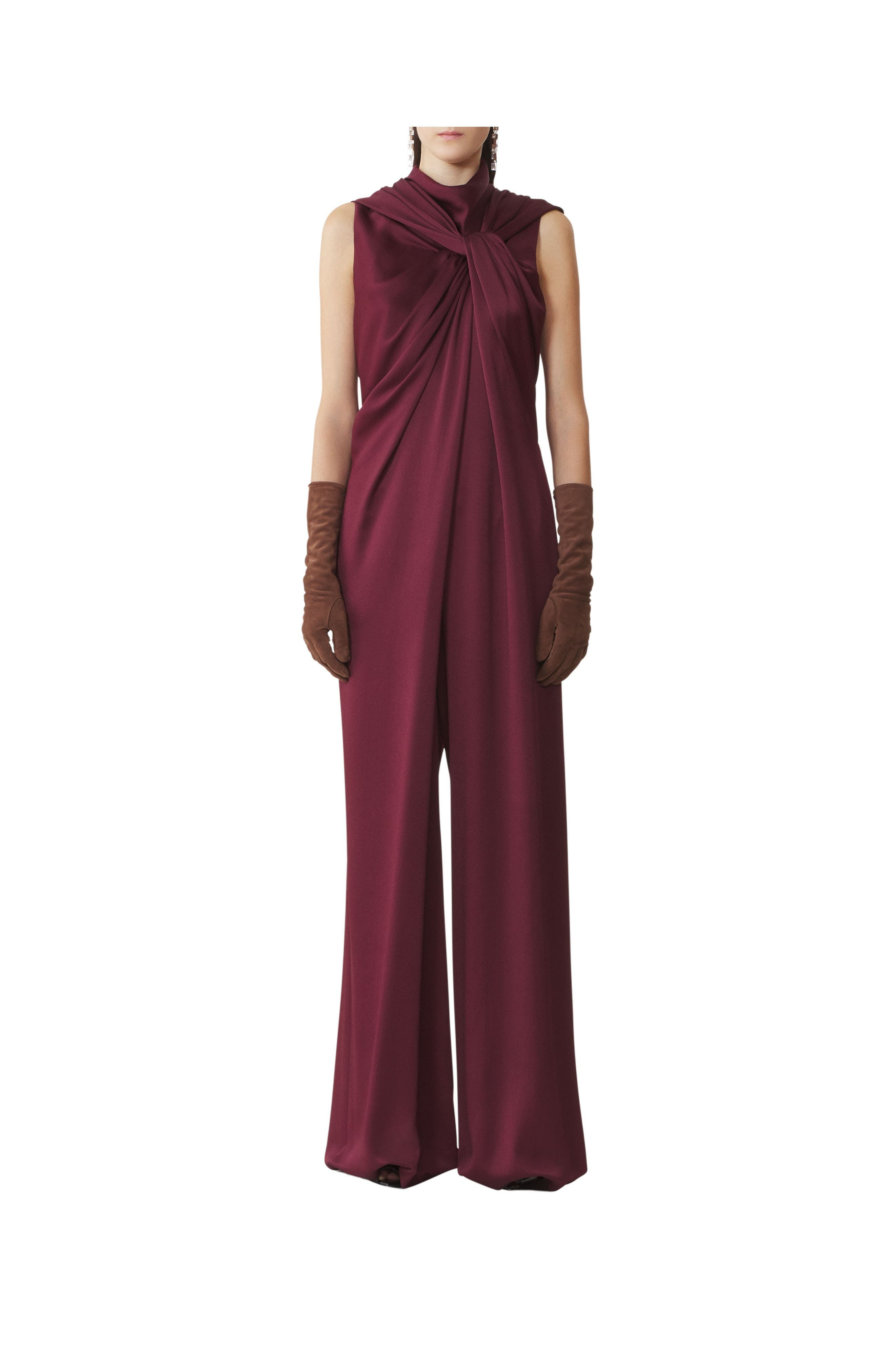 Lanvin Long Jumpsuit In Satin in Bacchus at Nordstrom - 2