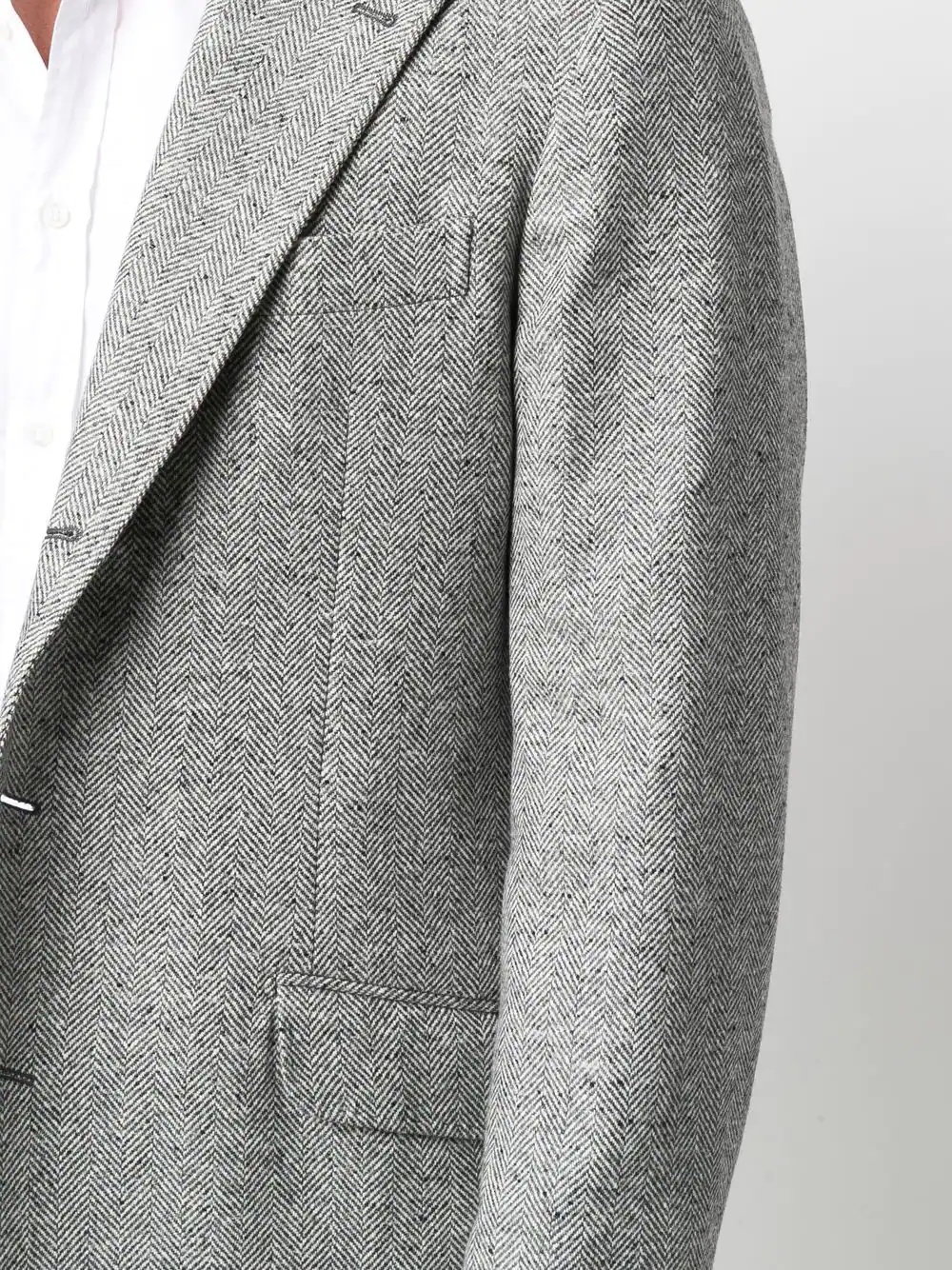 single-breasted wool-cashmere blazer - 5