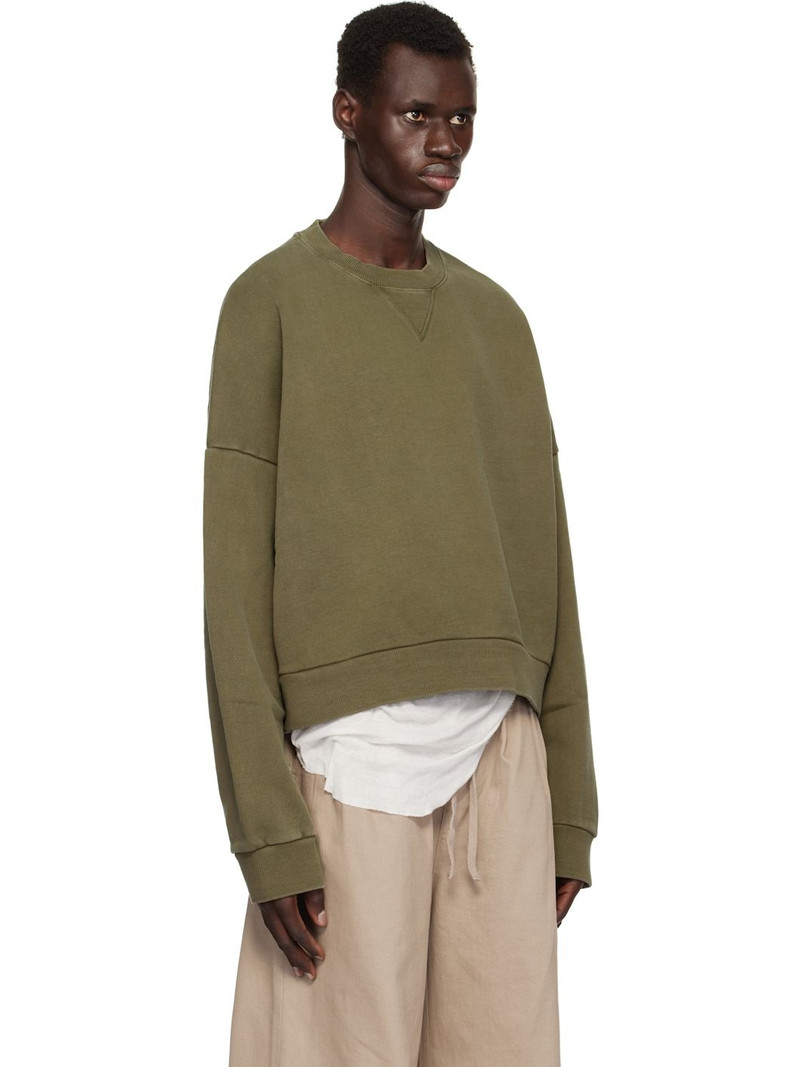 Khaki Box Crew Sweatshirt 2