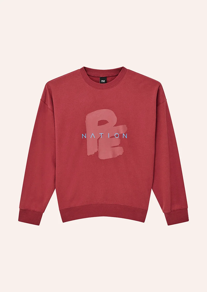 TIDAL OVERSIZED SWEAT IN CHERRY - 1