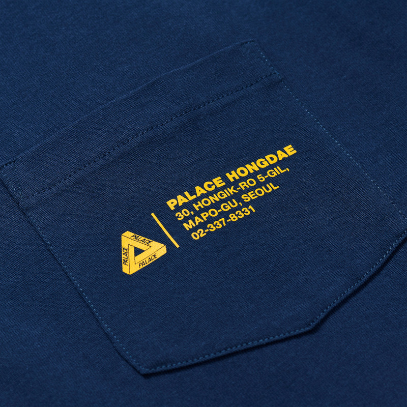 PALACE SHOP LOCATOR POCKET T-SHIRT HONGDAE NAVY outlook