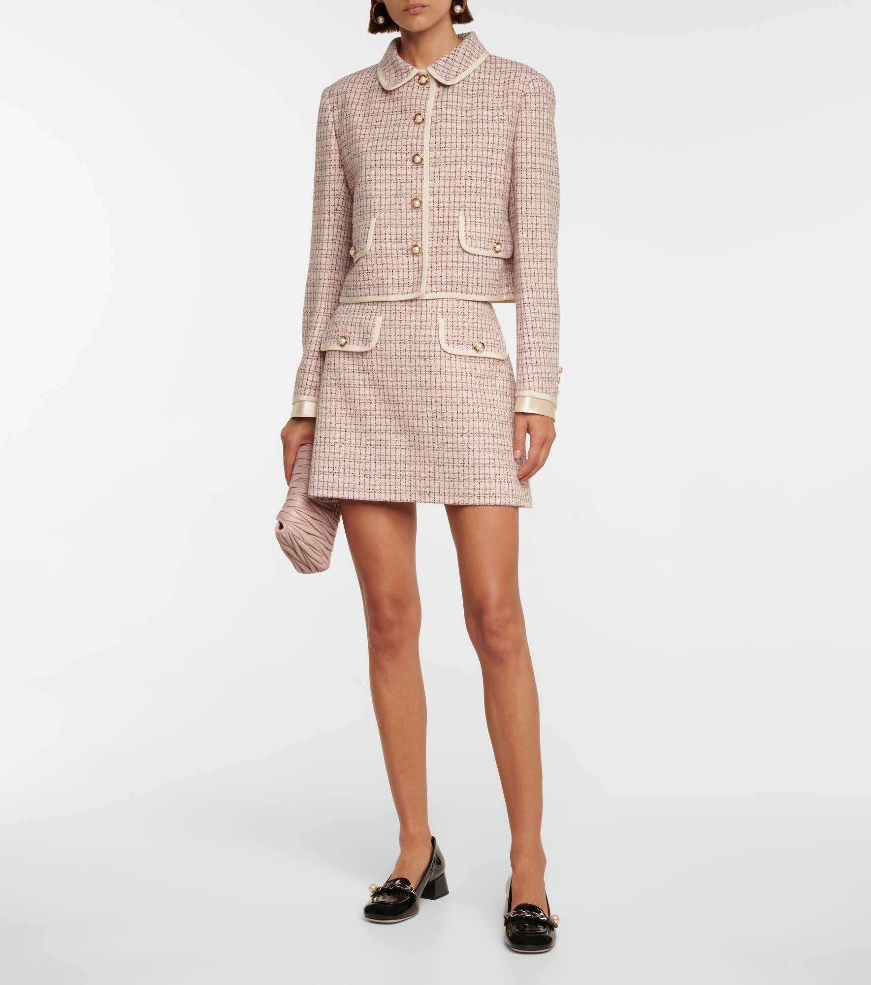 High-rise tweed miniskirt - 2