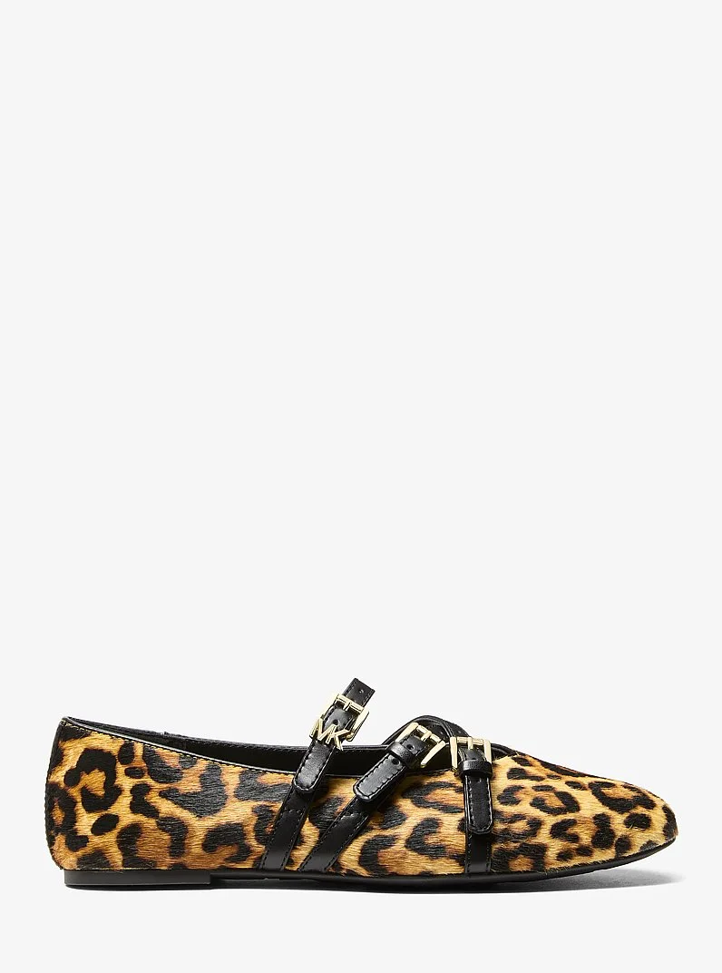 Indy Flex Leopard Print Calf Hair Ballet Flat - 1