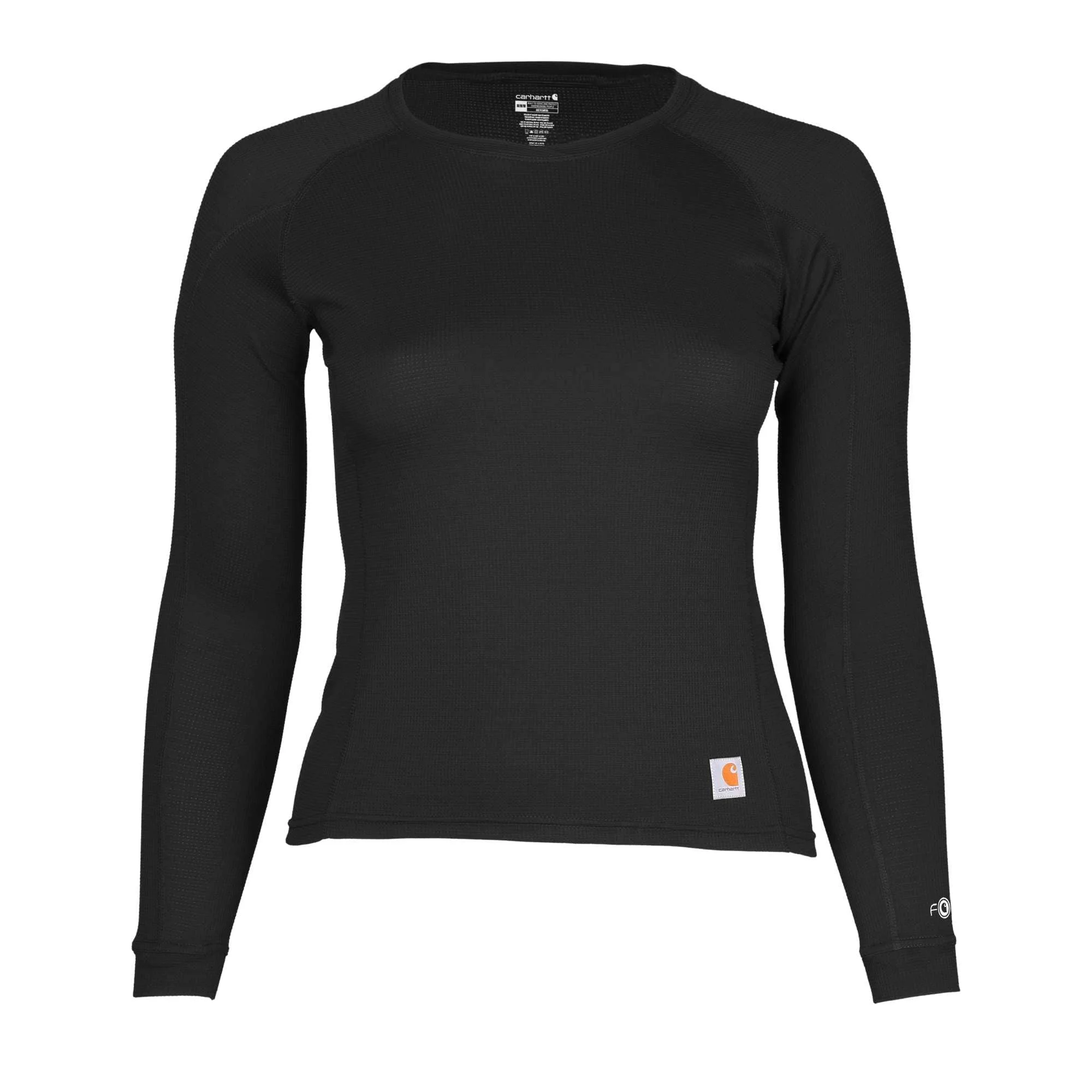 Women's Carhartt Force® Midweight Waffle Base Layer Crewneck Top - 1