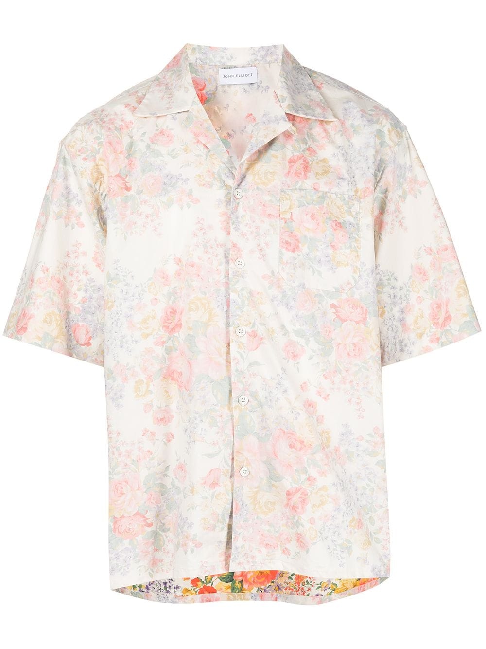 shortsleeved floral-print shirt - 1