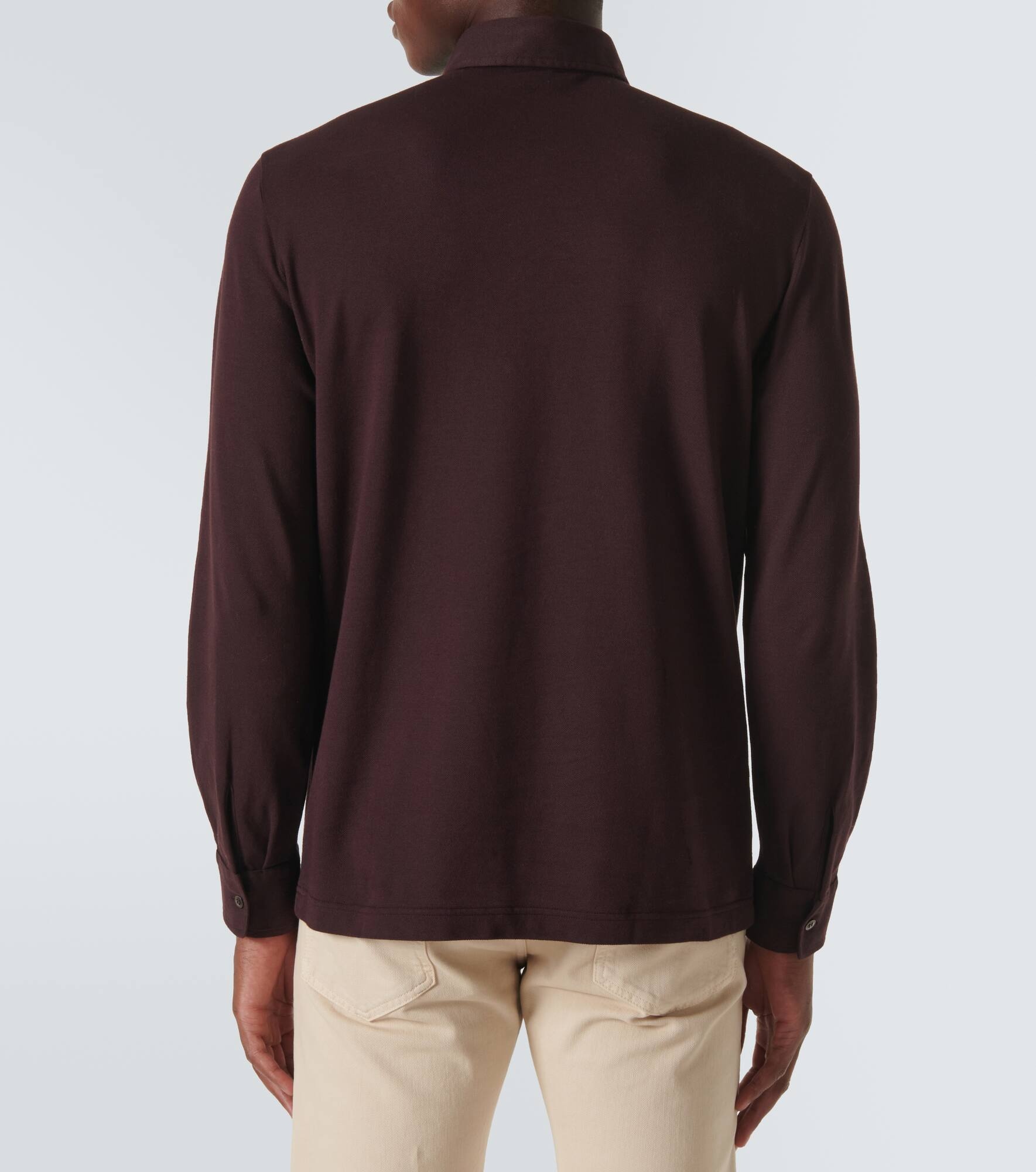 Cotton piqué polo shirt - 4