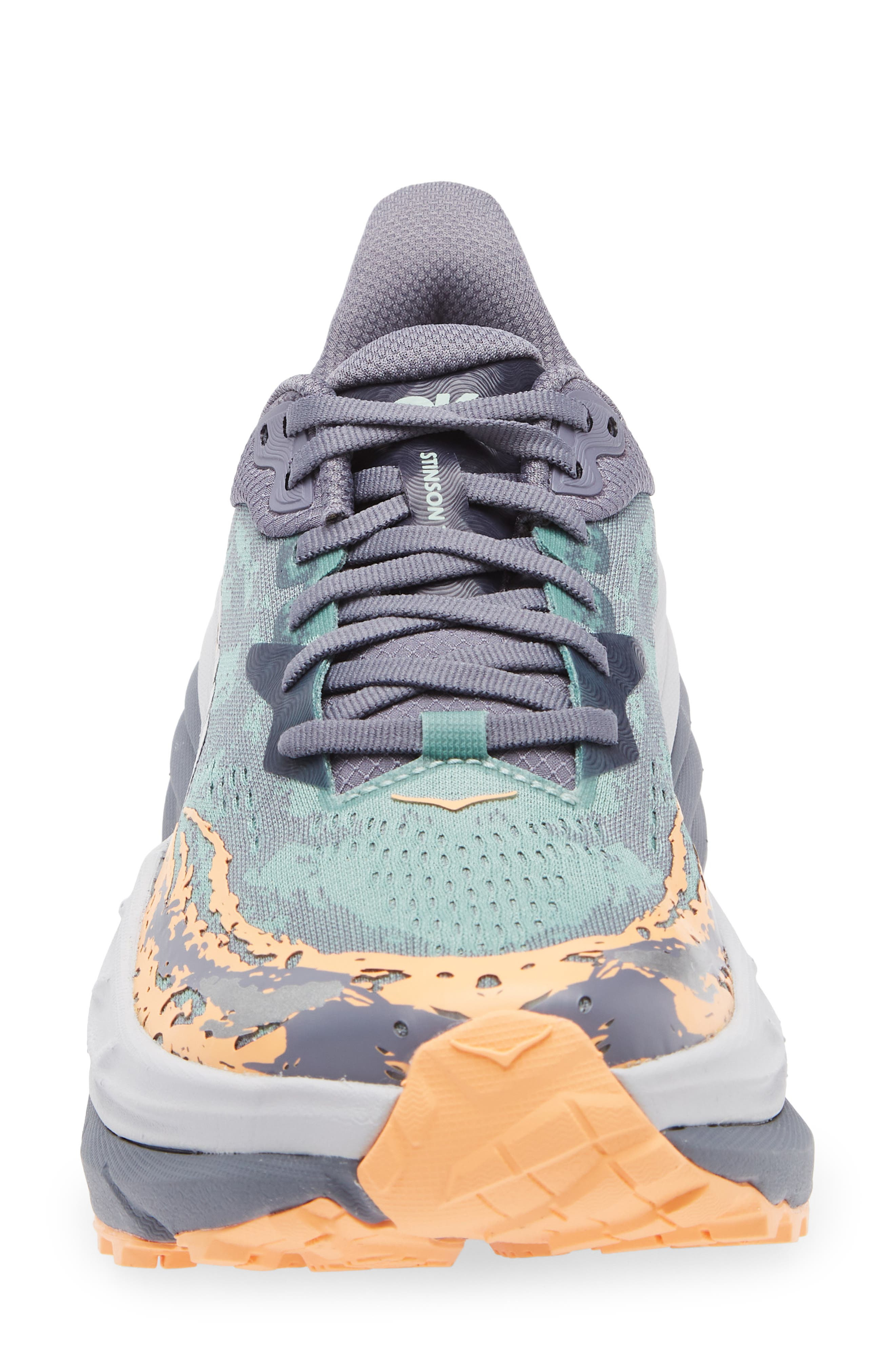 HOKA Stinson ATR 7 Running Shoe in Grey Skies /Pale Tangerine at Nordstrom - 4