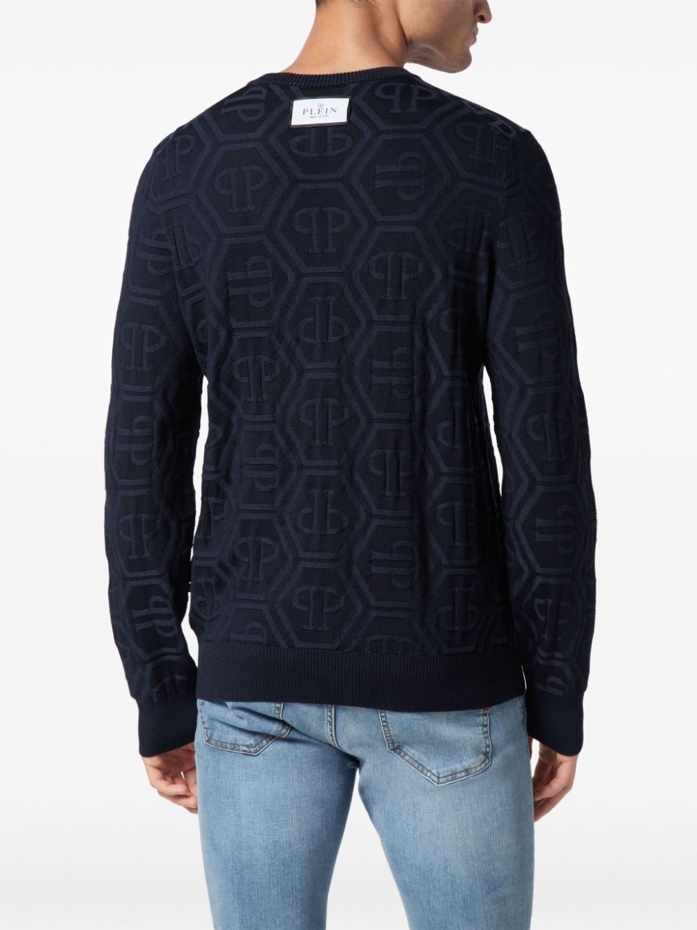 monogram-jacquard sweater - 4