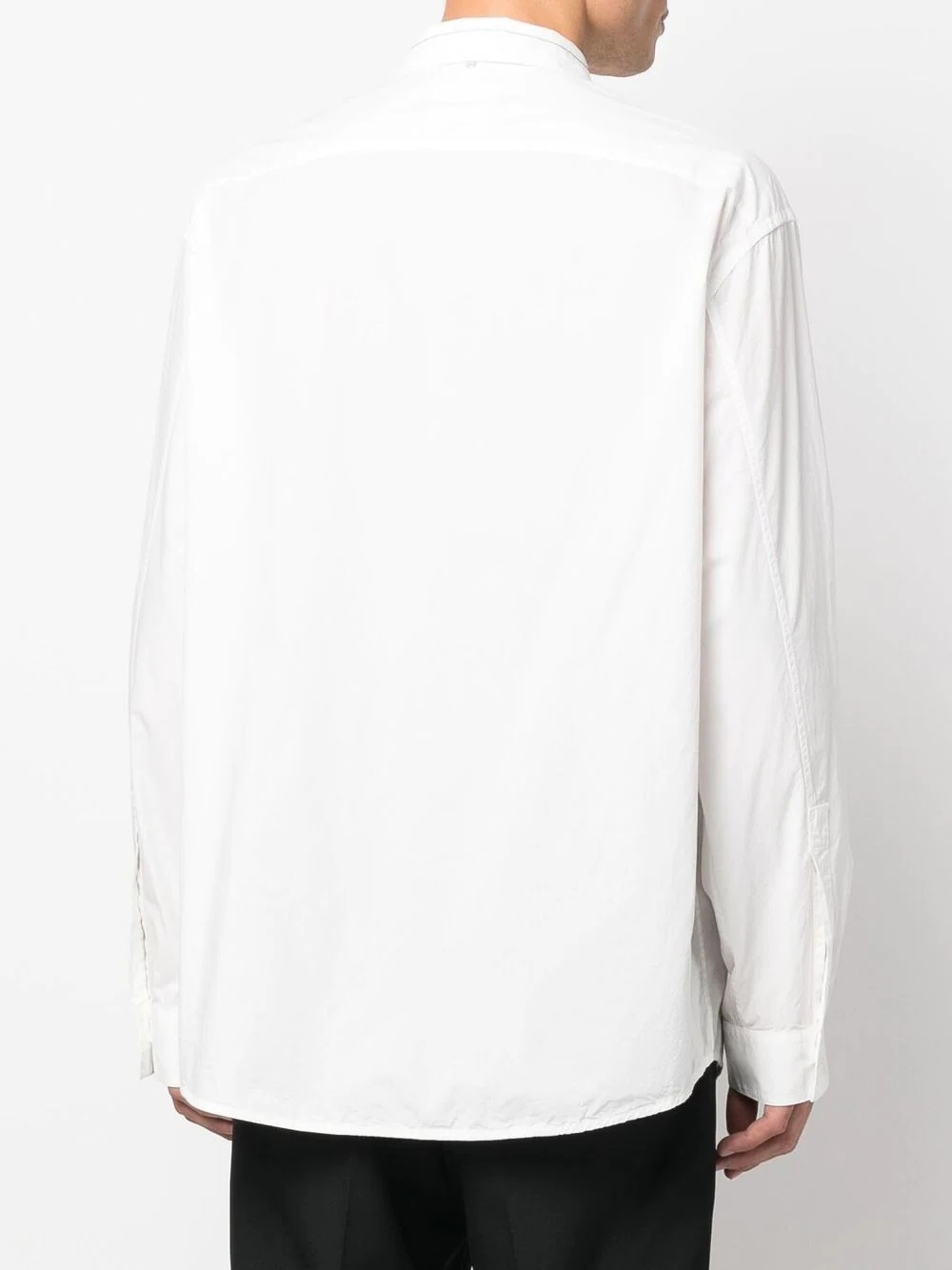 asymmetric pocket long sleeve shirt - 4