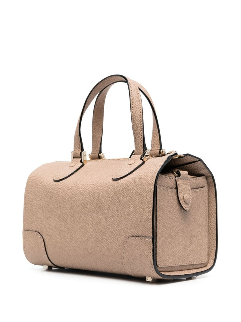 grained-texture leather tote bag 3
