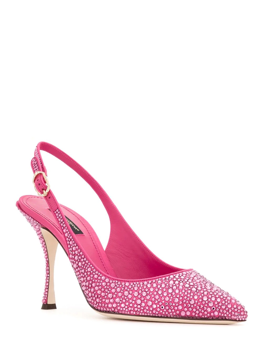 crystal-embellished slingback pumps - 2