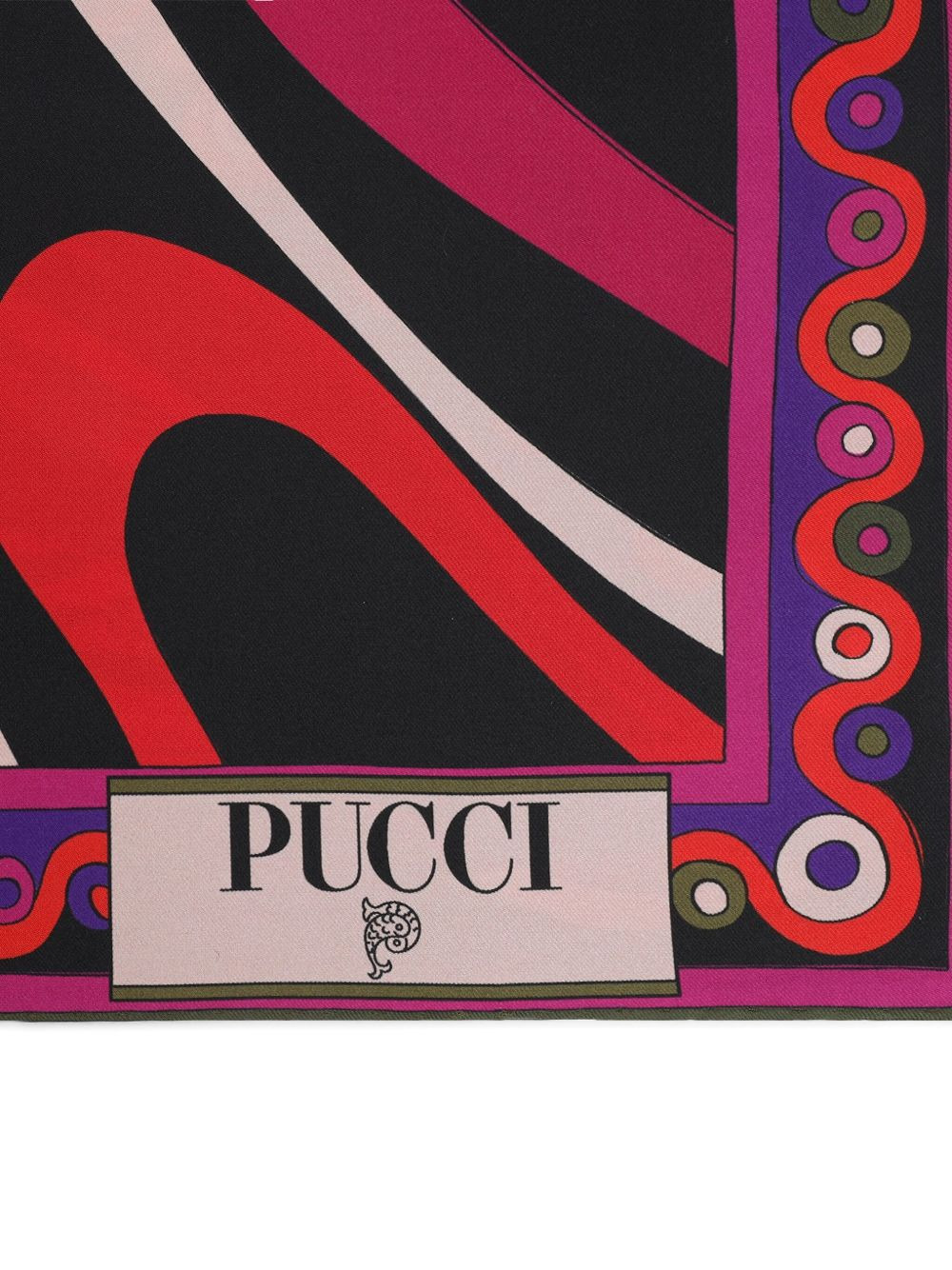 abstract-print silk scarf - 3