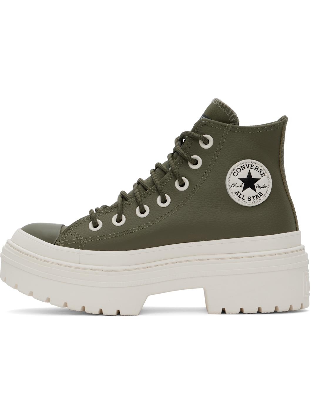 Green Chuck Taylor All Star Lugged Heel Platform Waterproof Sneakers - 3