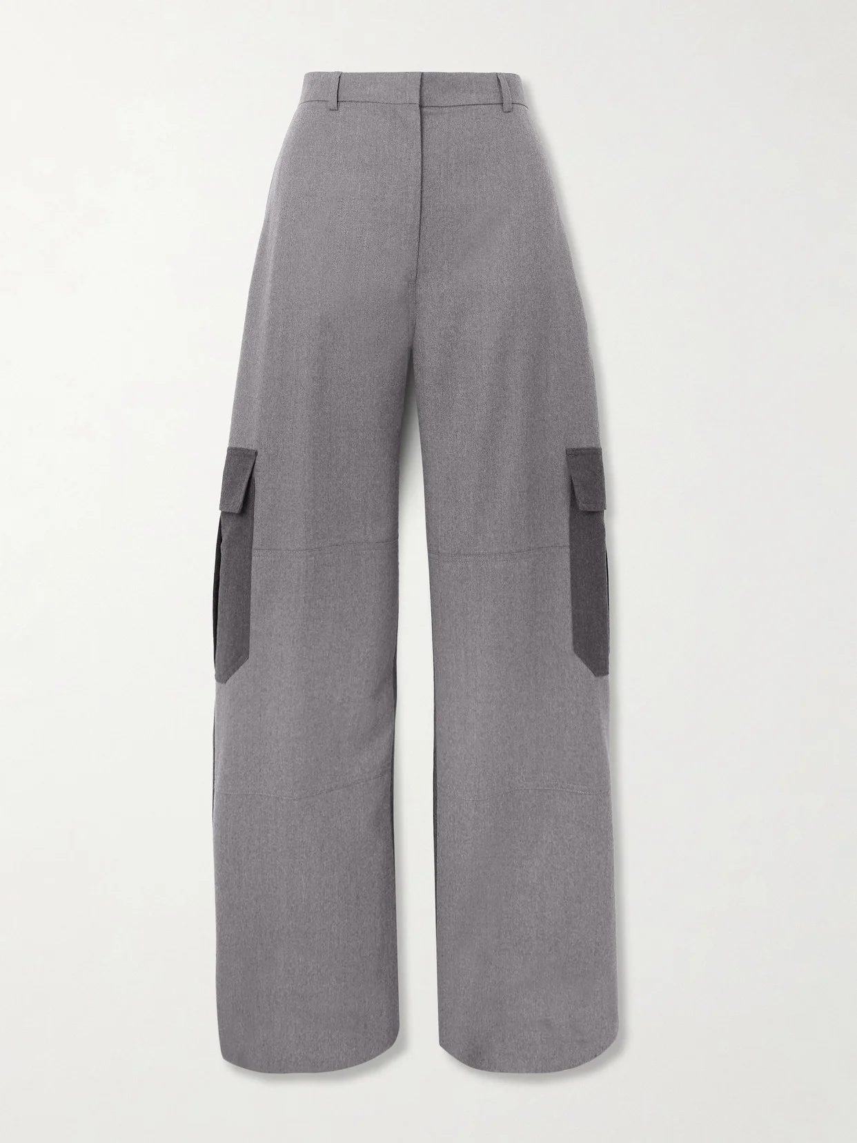 Paneled Wool Wide-leg Pants - 1