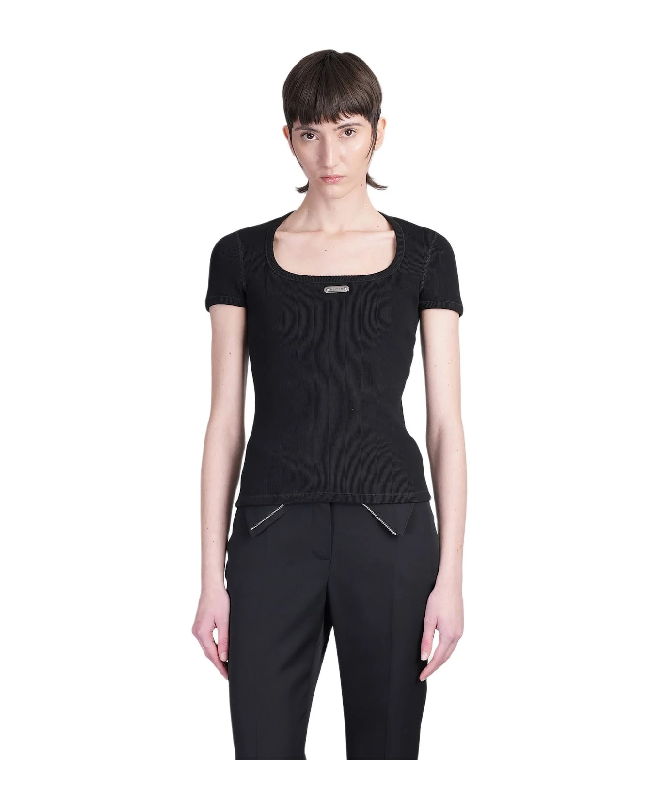 Topwear In Black Cotton - 1