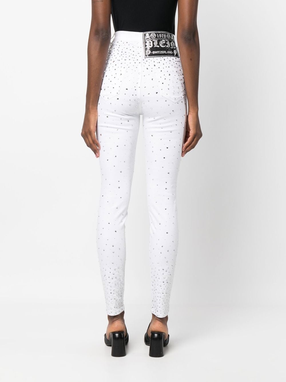 rhinestone-embellished skinny jeans - 4