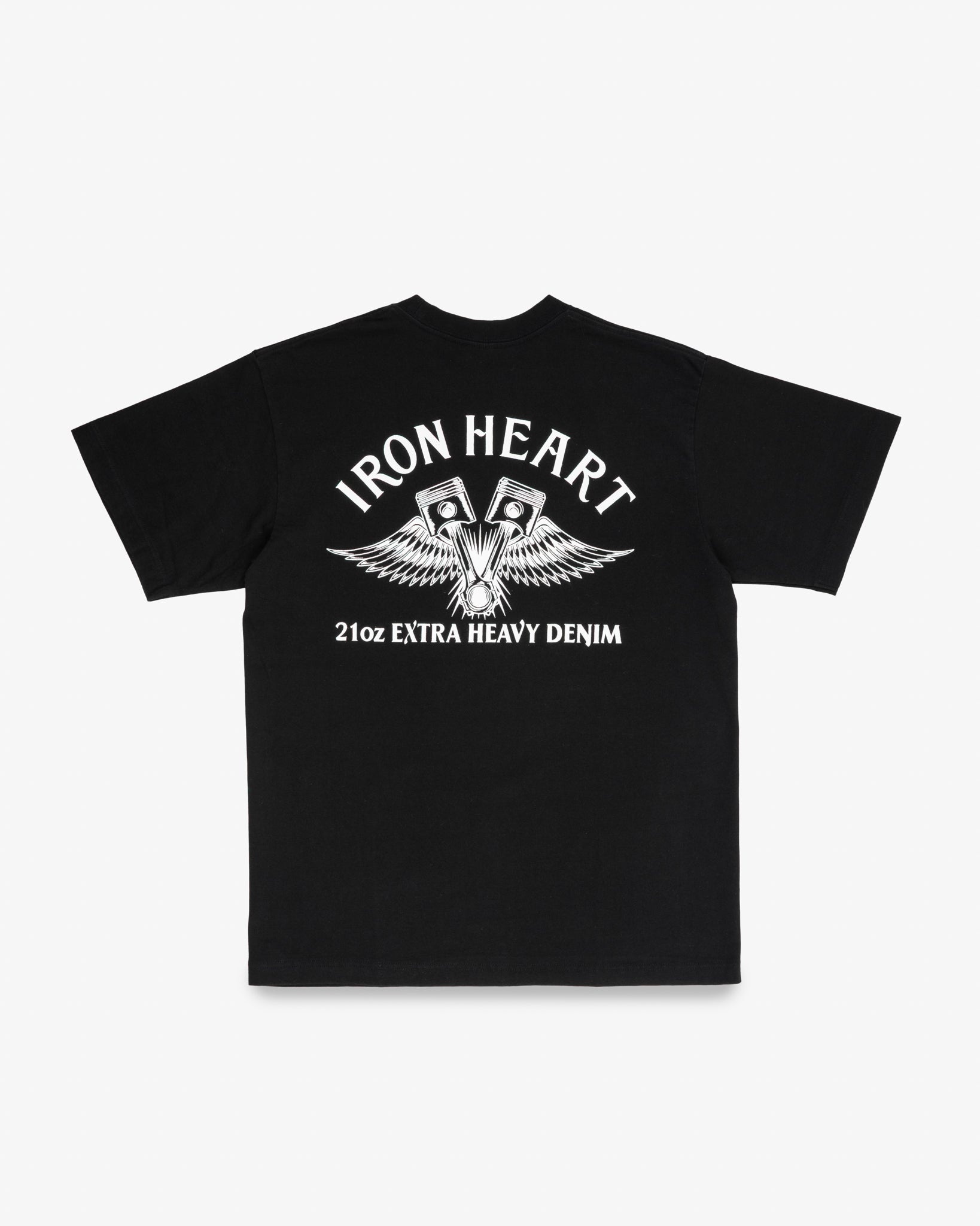 7.5OZ PRINTED LOOPWHEEL CREW NECK T-SHIRT - BLACK - 5