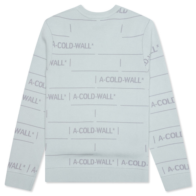 A-COLD-WALL* A-COLD-WALL CHAIN JACQUARD KNIT - ICE GREY outlook