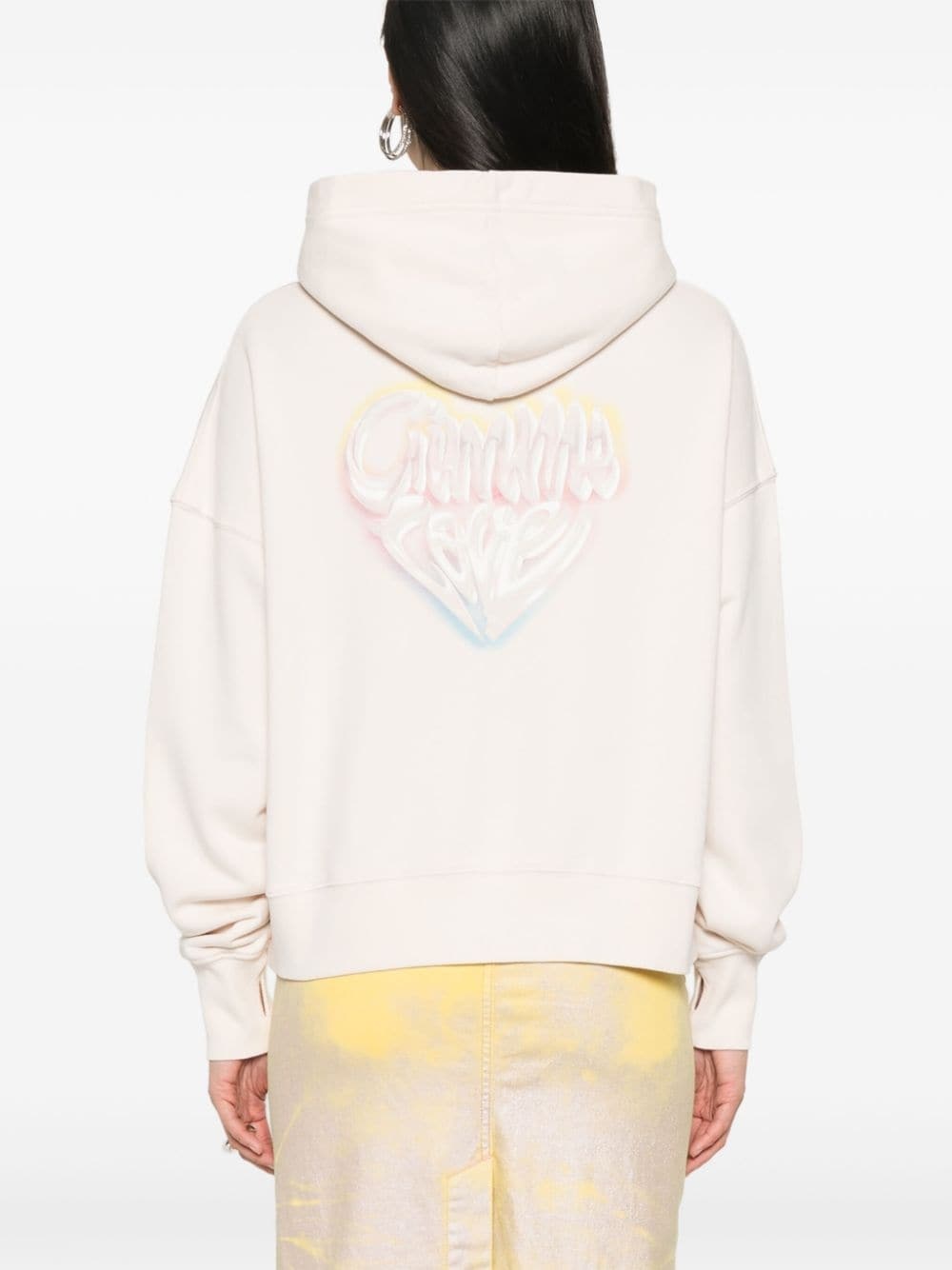 Mia logo-print cotton hoodie - 4