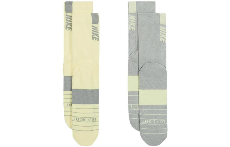 Nike Nike Multiplier Logo Socks 'Beige Grey' SX7557-938 outlook