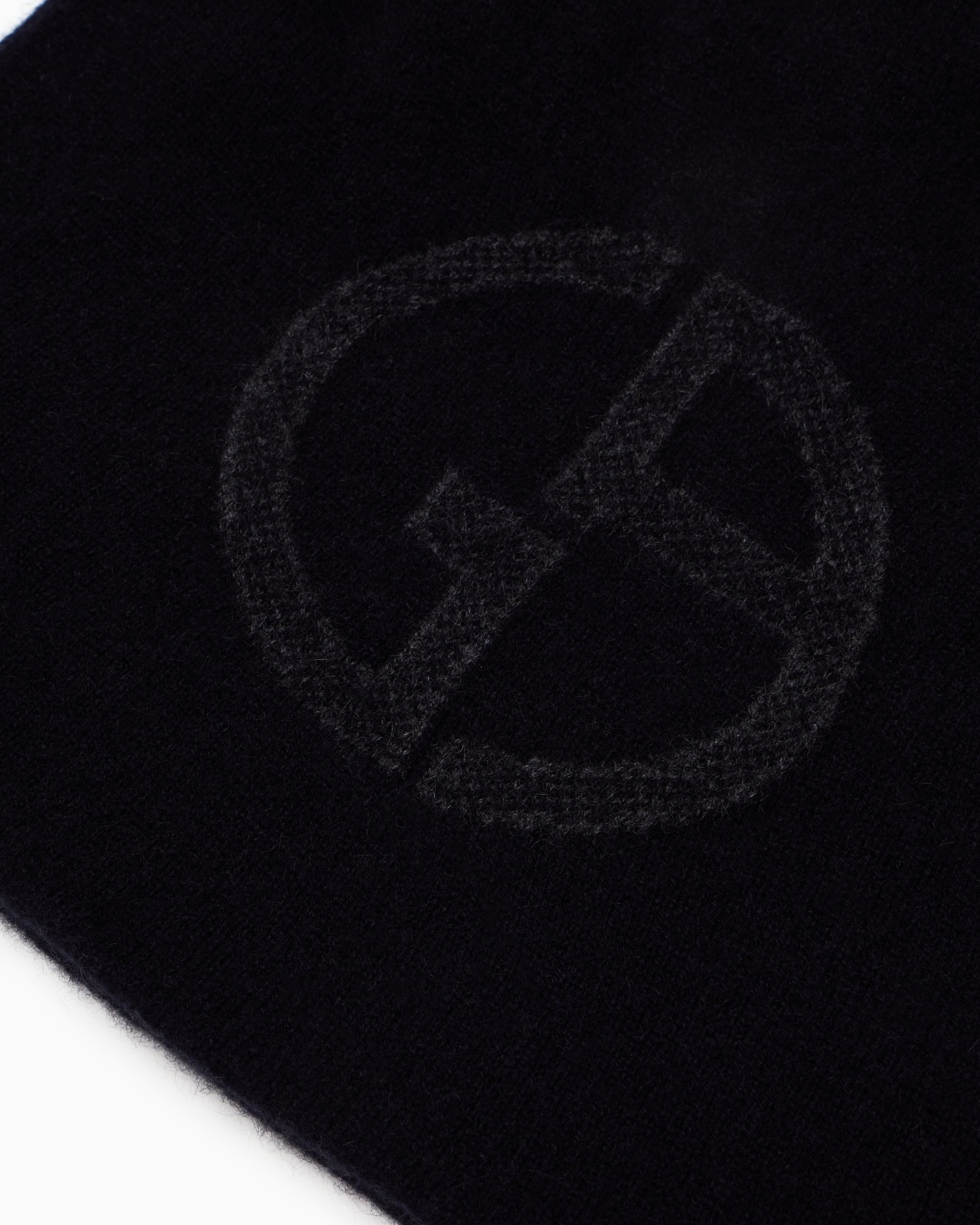 CASHMERE BEANIE WITH GA LOGO INTARSIA - 3