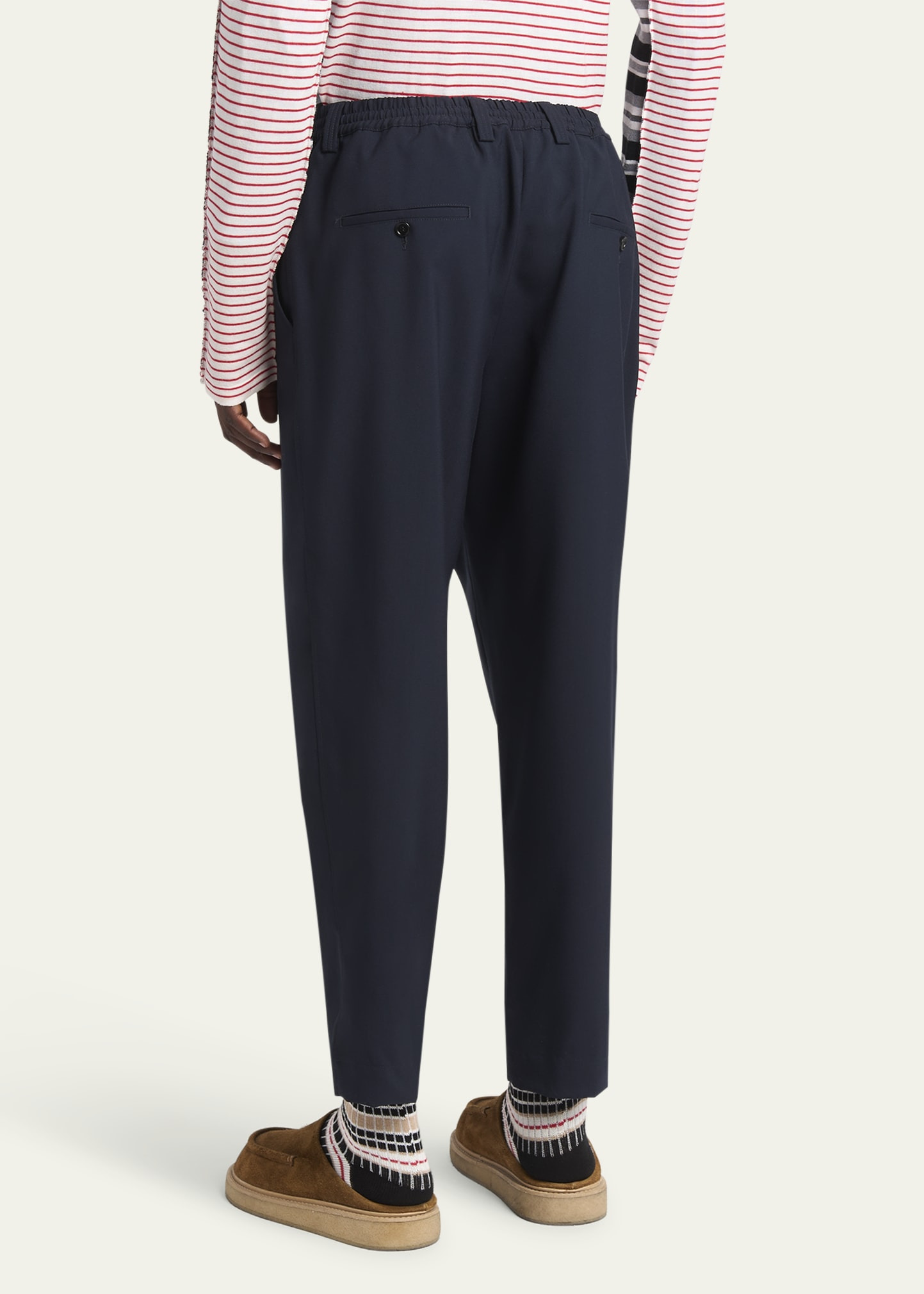 Men's Tropical Wool Cropped Trousers - 3