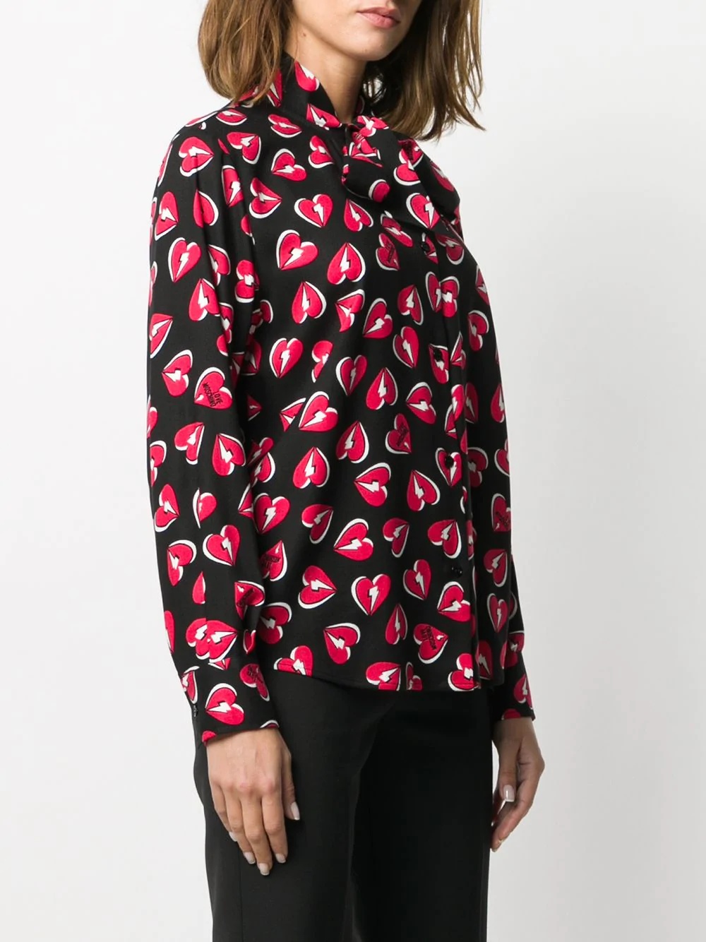 heart-print shirt - 3