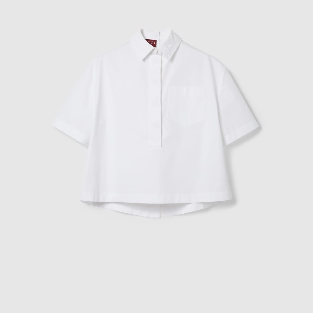 Embossed cotton poplin shirt - 1