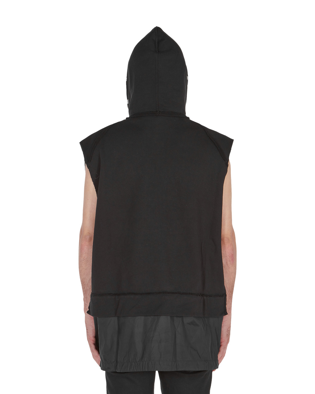 SLEEVELESS TREATED HOODIE - 5