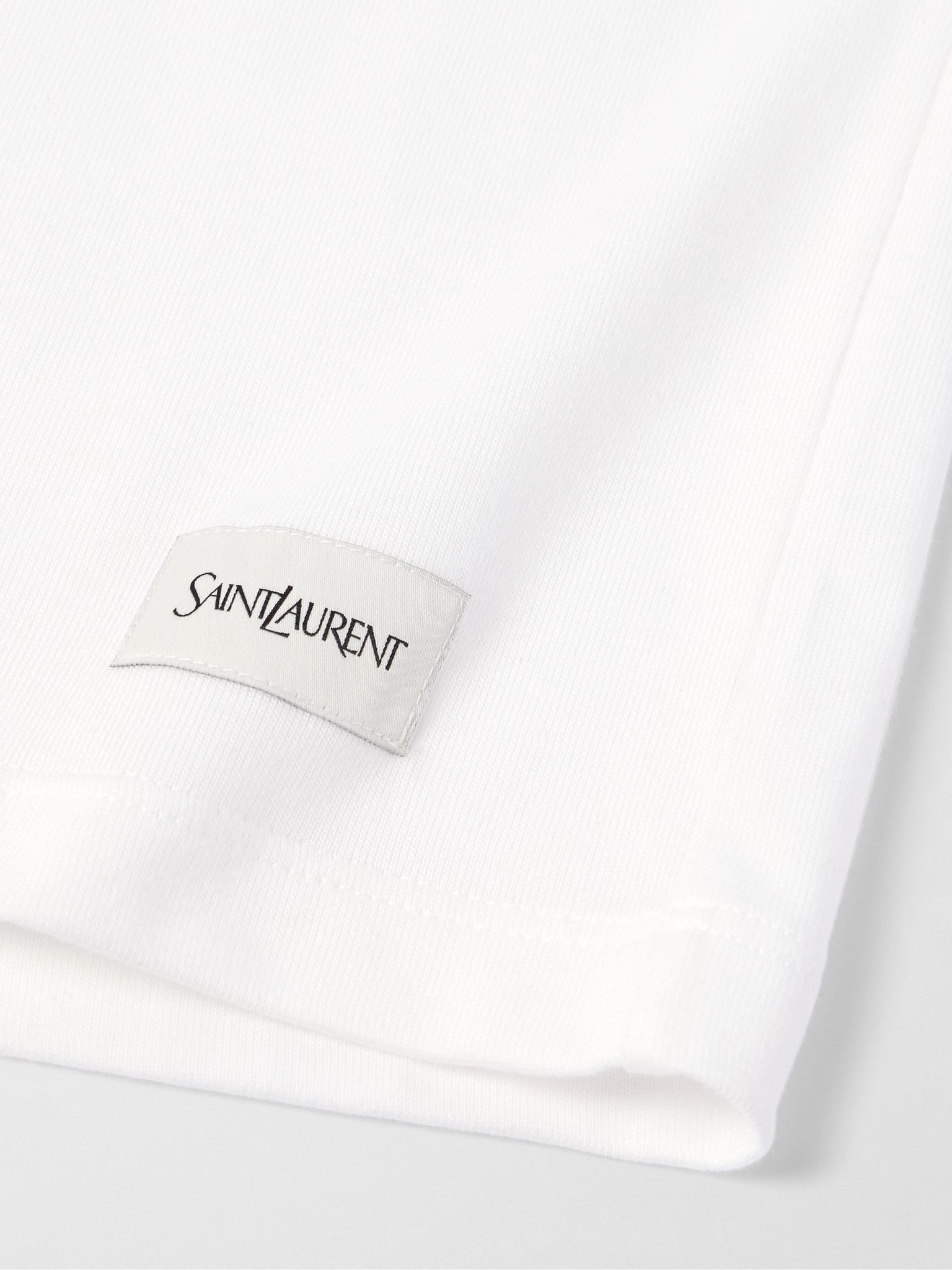 Logo-Appliquéd Cotton and Modal-Blend Jersey T-Shirt White - 5