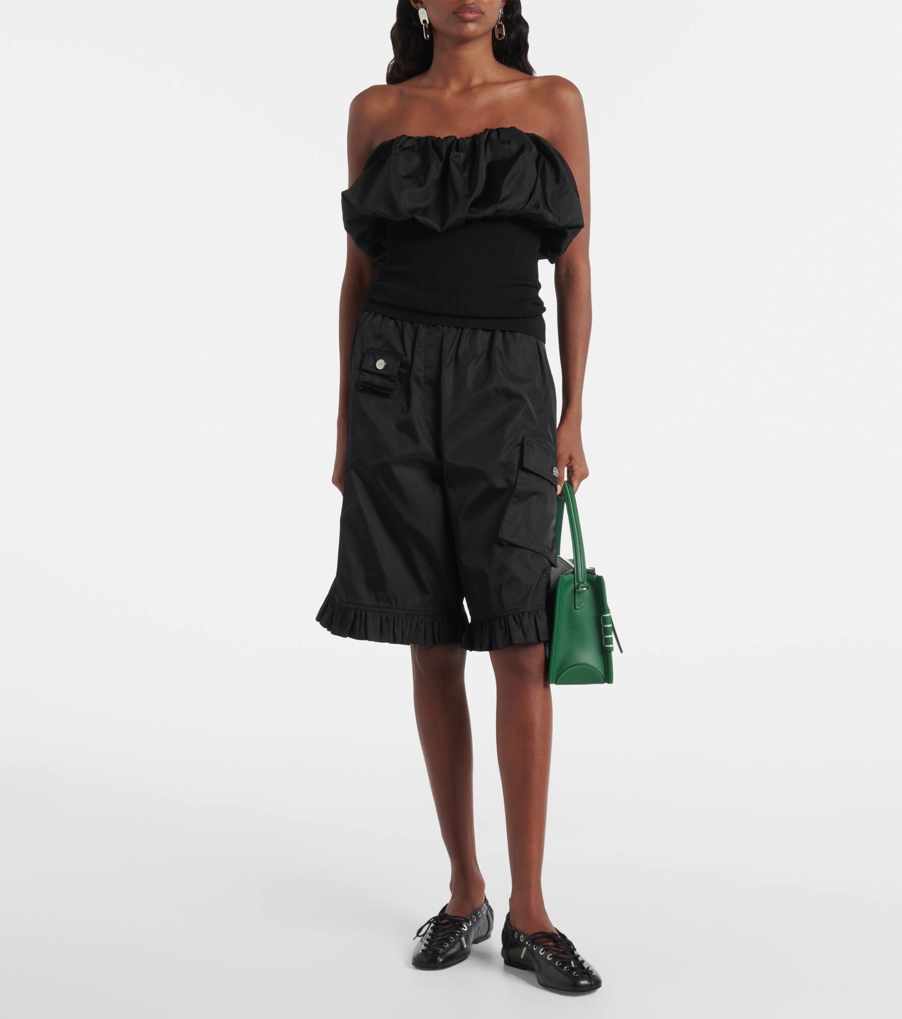 Ruffled cargo shorts - 2