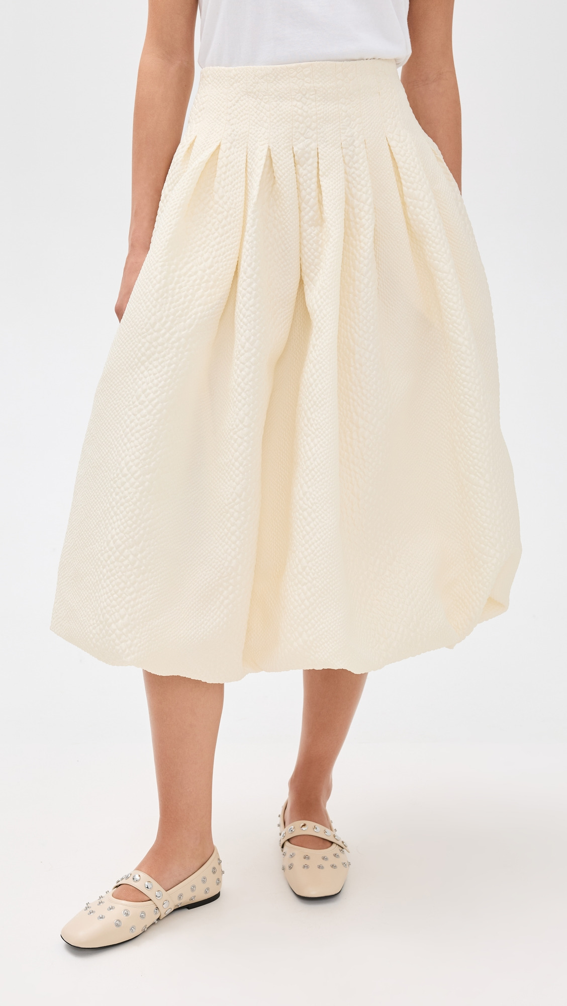 Fayetta Embossed Bubble Skirt - 2