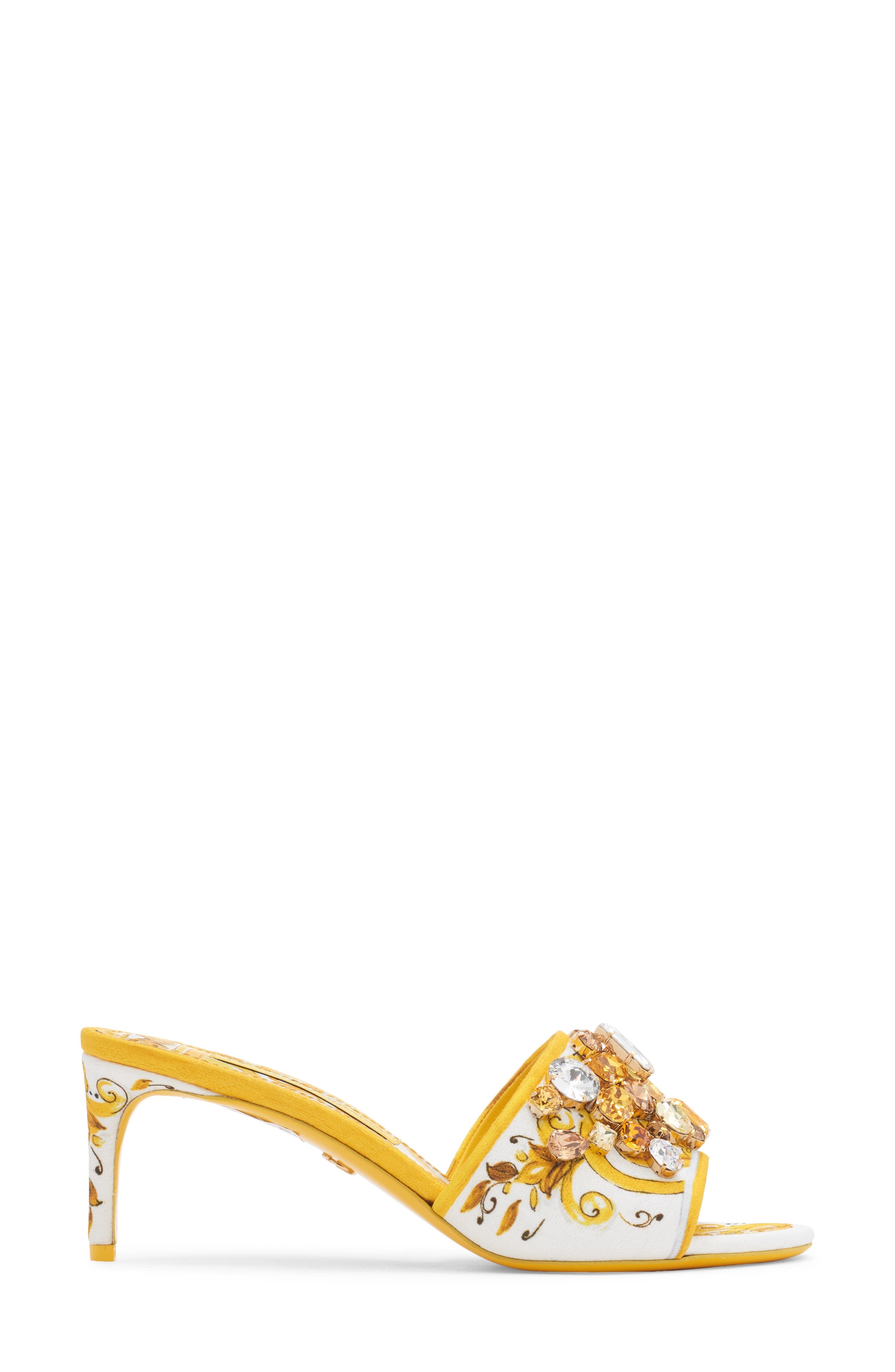 Majolica Print Embellished Slide Sandal - 3