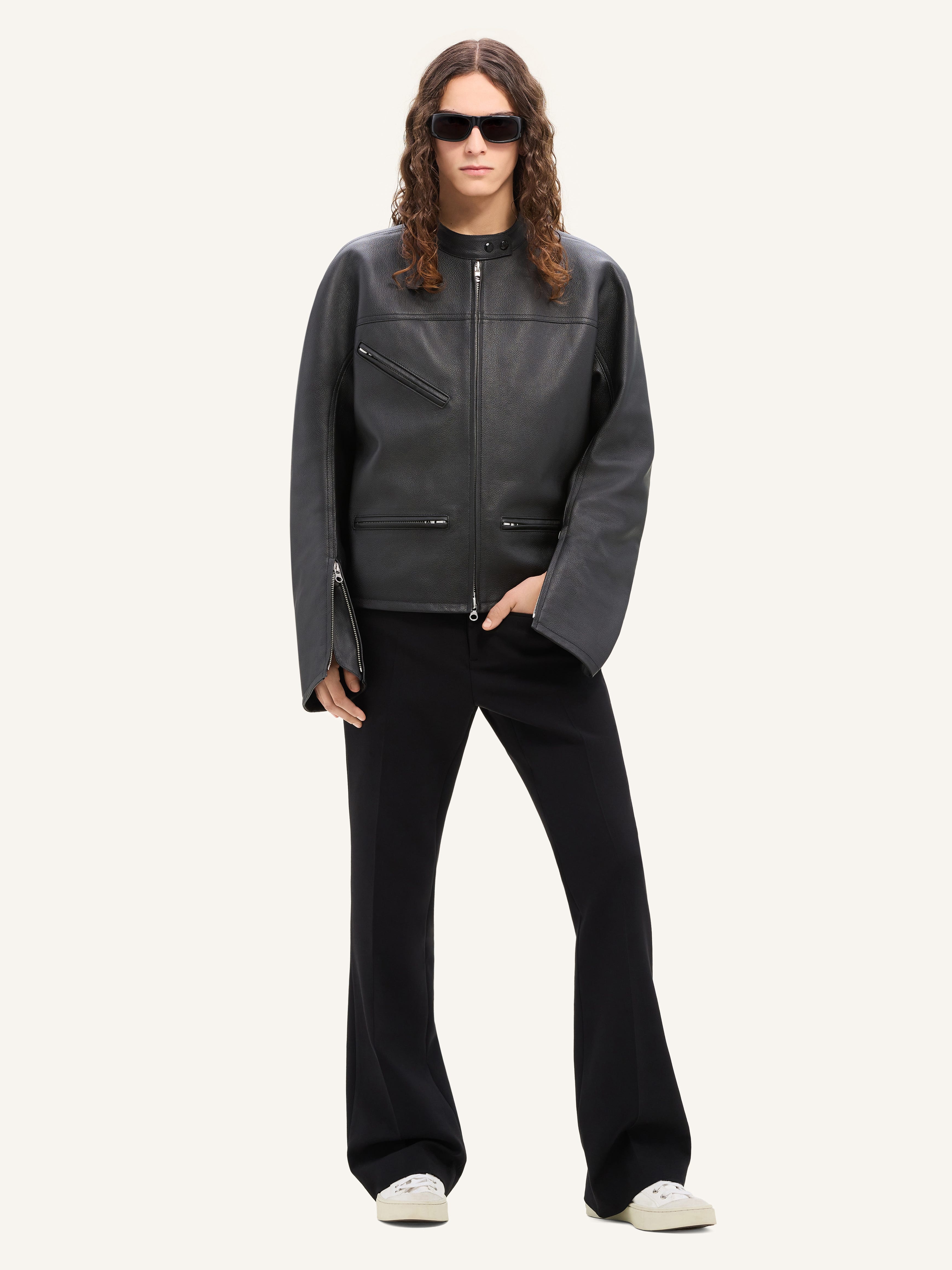 RACER BUCKLE LEATHER JACKET - 2