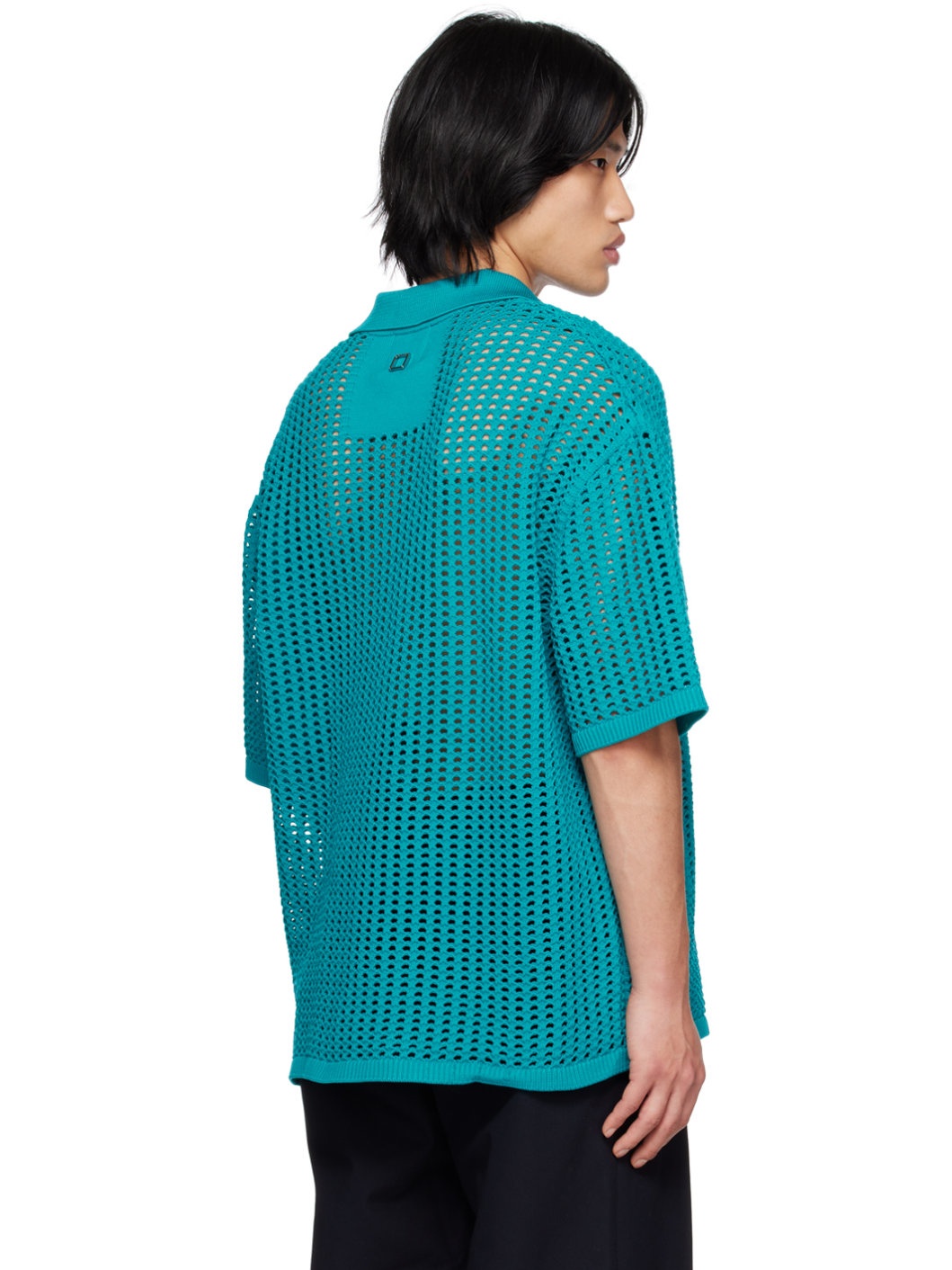 Blue Dropped Shoulder Polo - 3