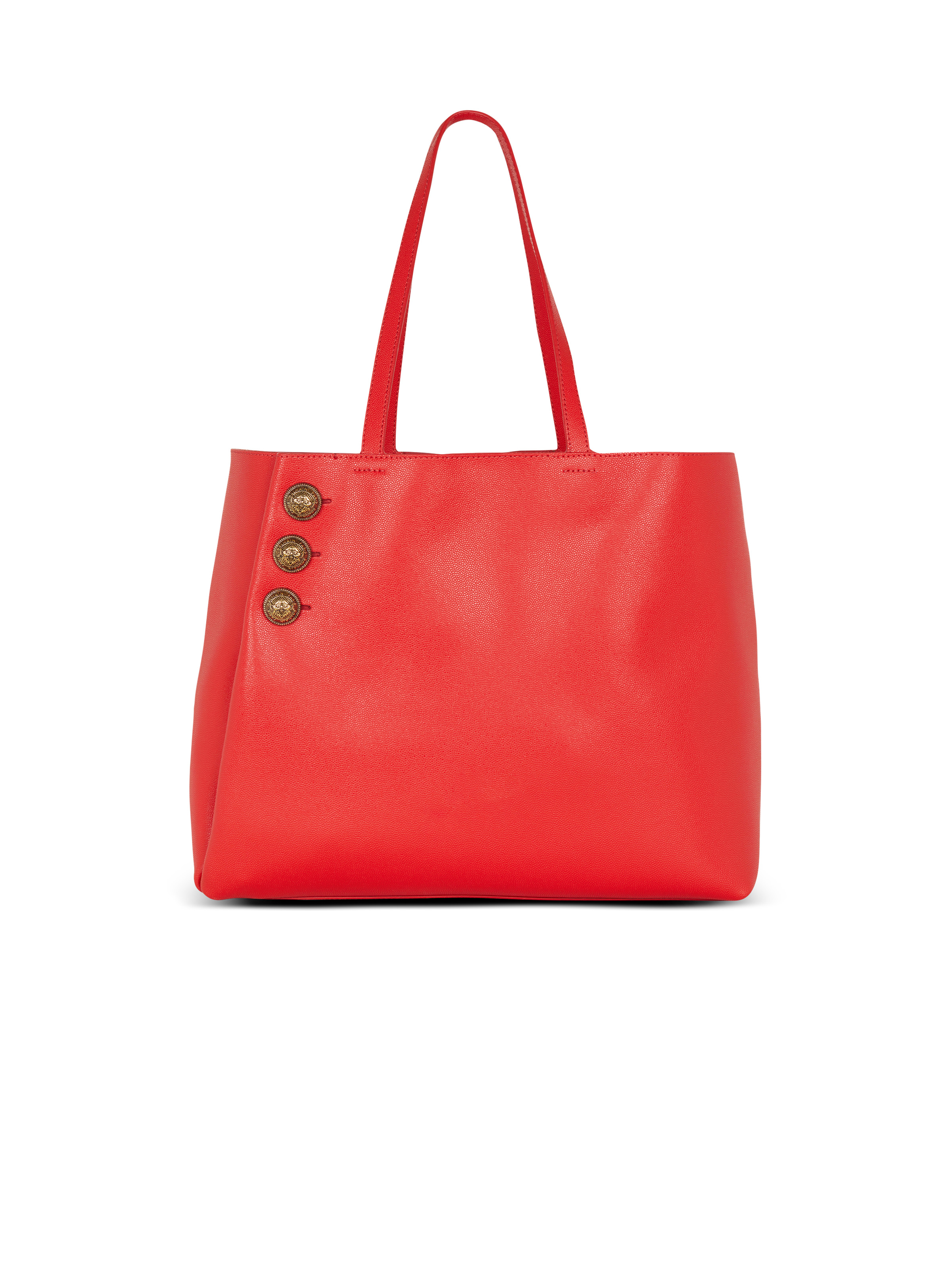 Emblème grained leather tote bag - 4