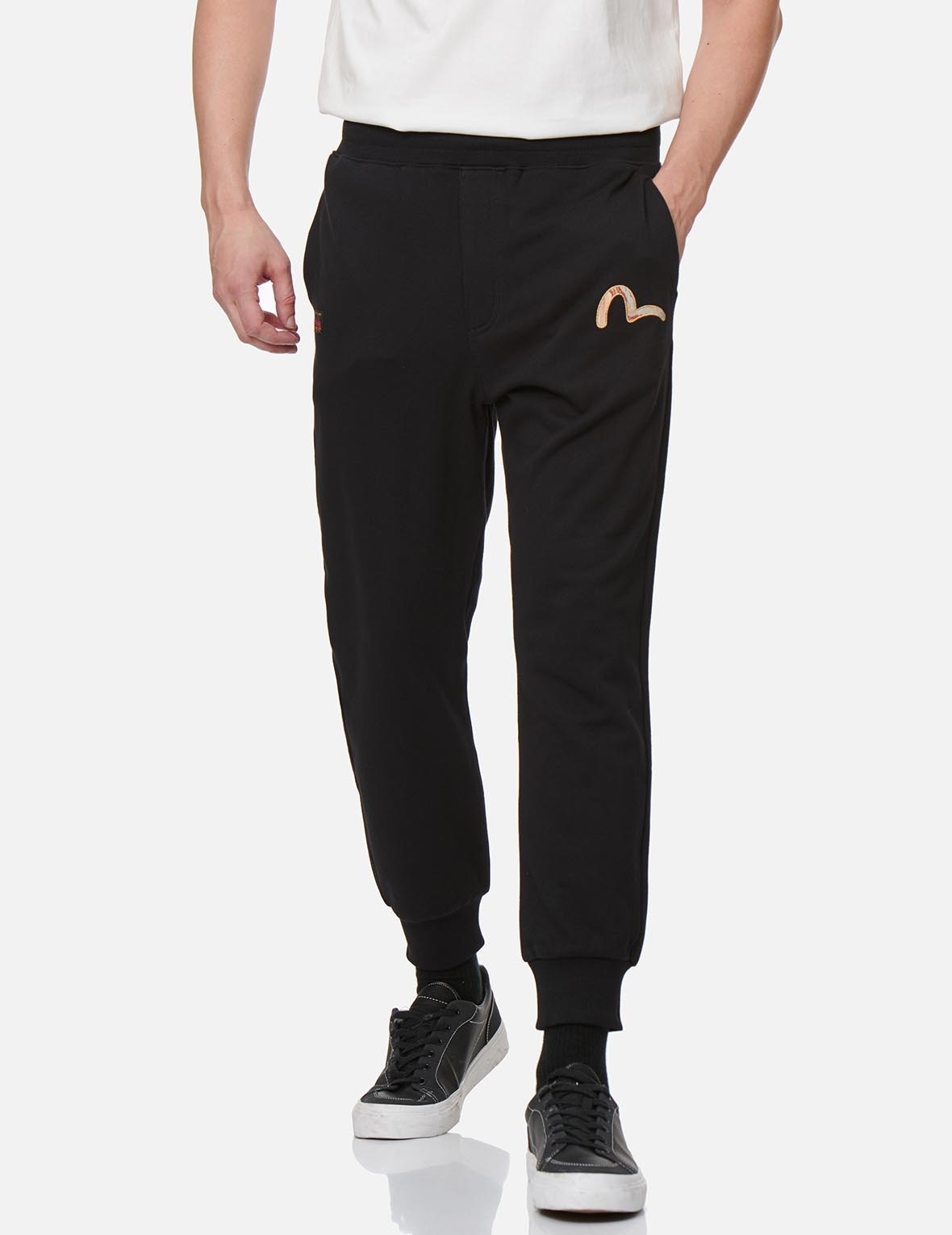 JAPANESE-PATTERN LOGO APPLIQUÉ SWEATPANTS - 4
