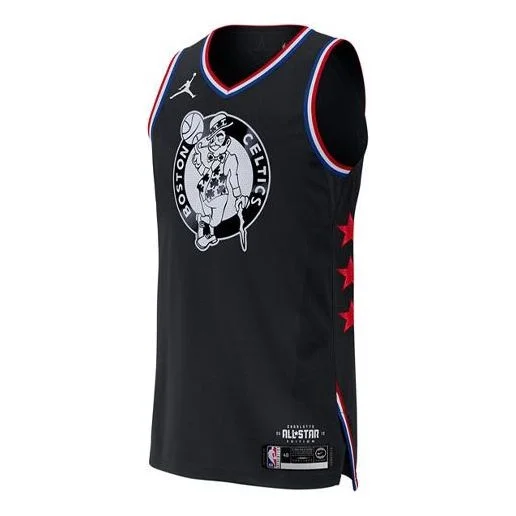 Air Jordan NBA Basketball Sports Vest Jersey 2019 All-Star Boston Celtics Kyrie Irving 11 Black AQ72 - 1