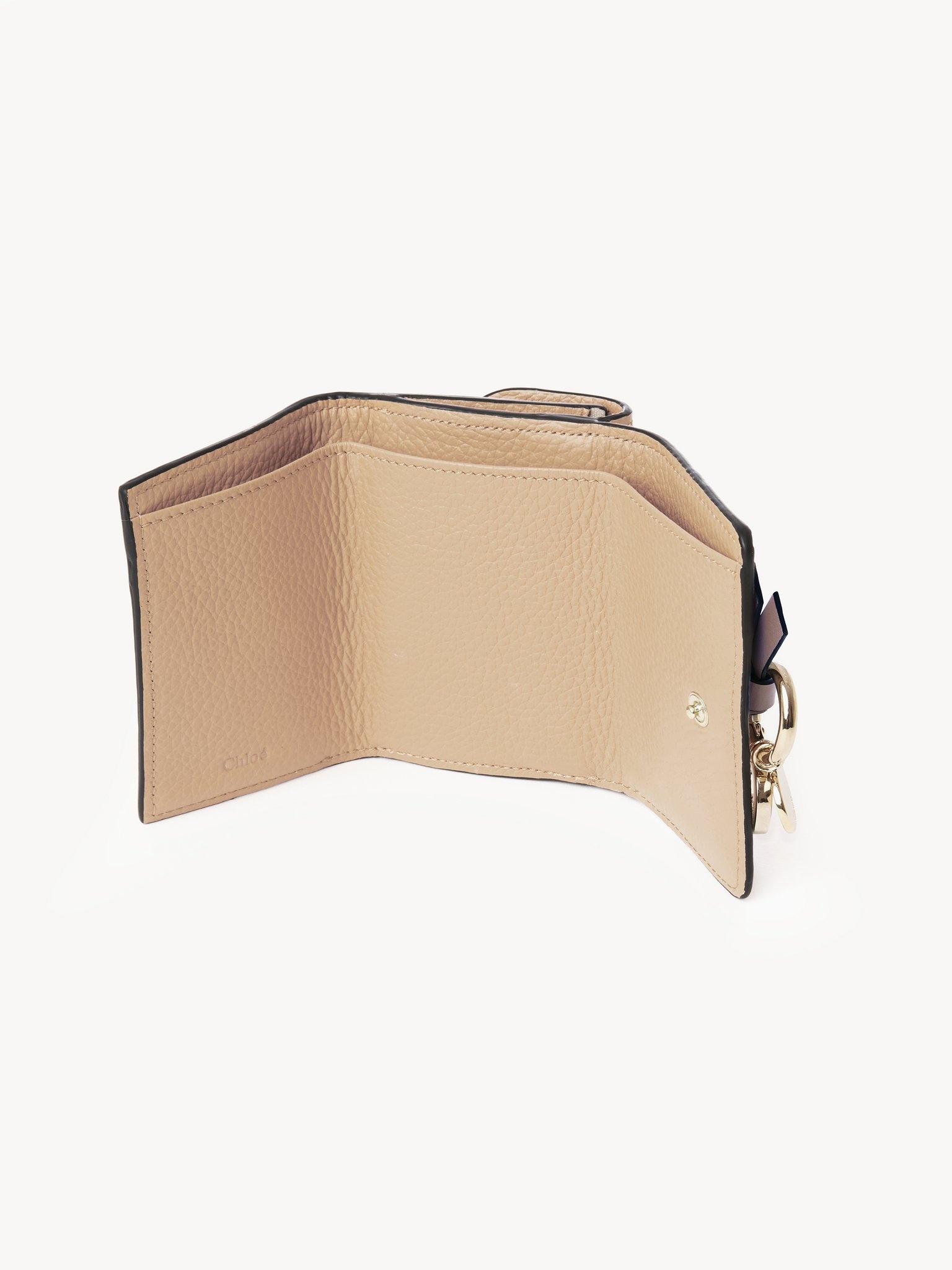 SMALL ALPHABET TRI-FOLD IN GRAINED LEATHER - 3