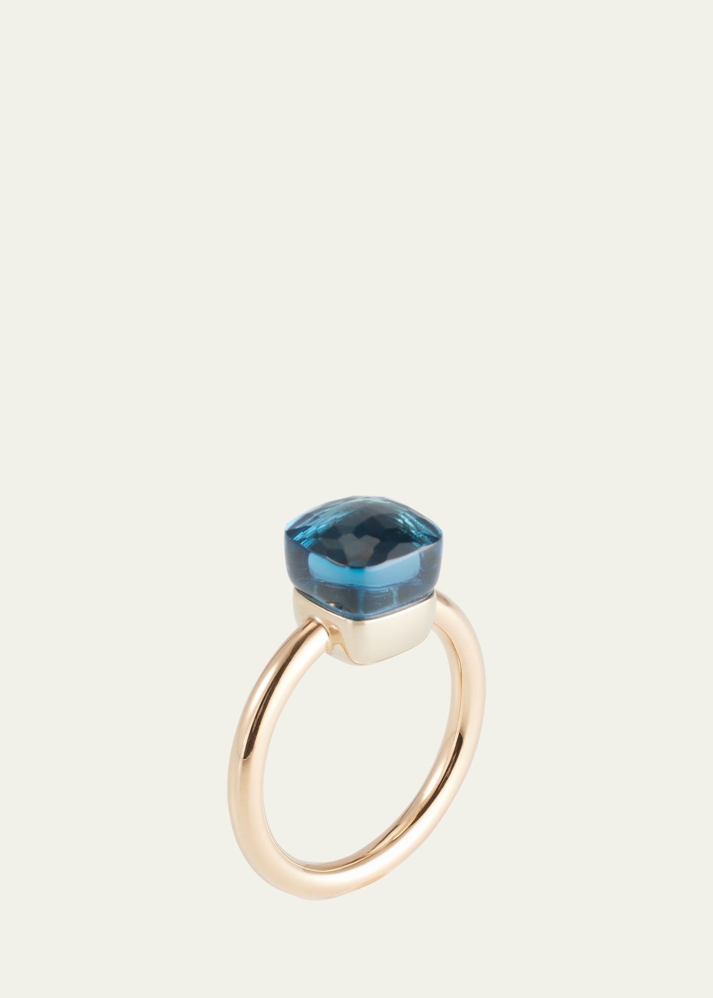 Nudo Petite 18k Rose Gold London Blue Topaz Ring - 1