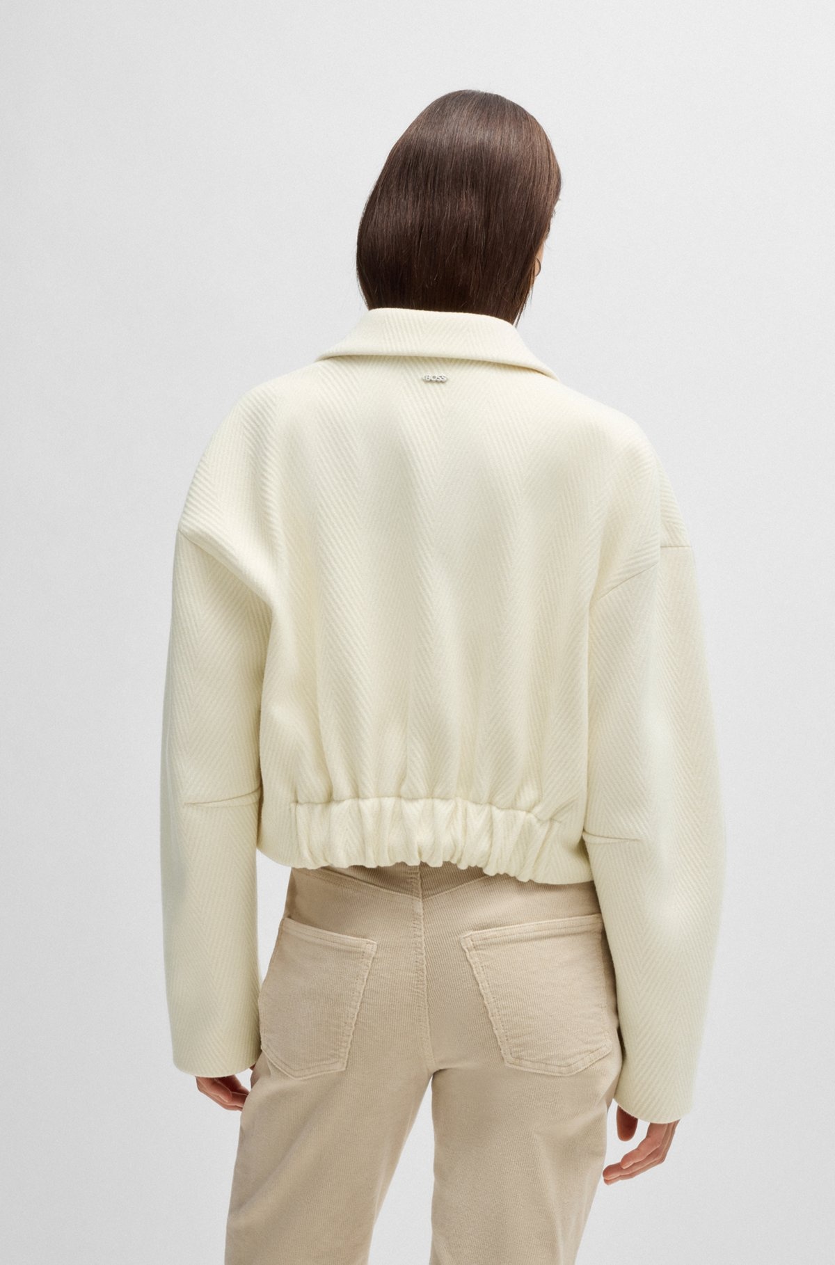 HERRINGBONE JACKET IN A VIRGIN-WOOL BLEND - 4