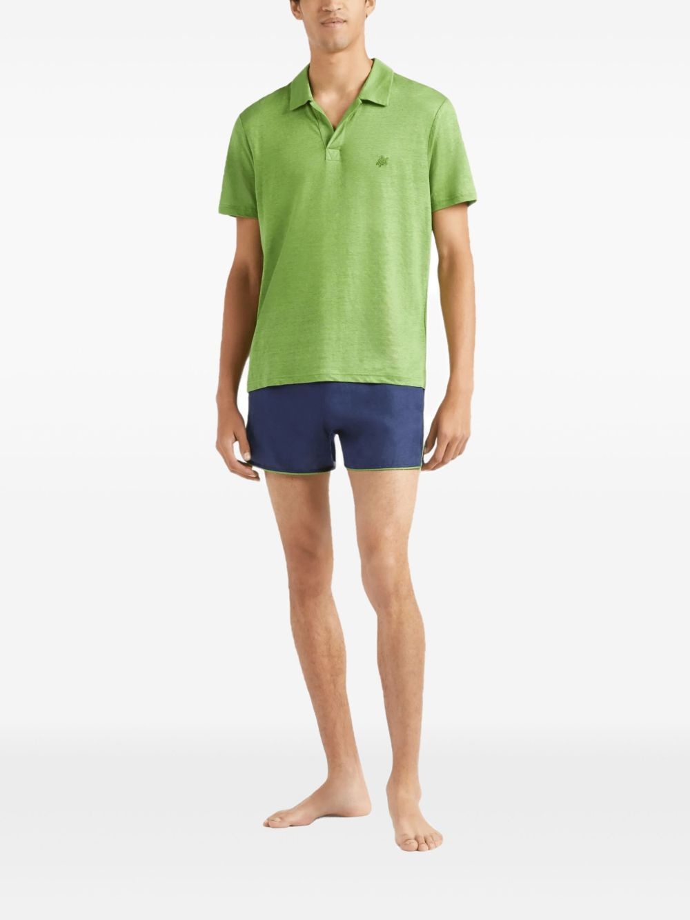 linen polo shirt - 2
