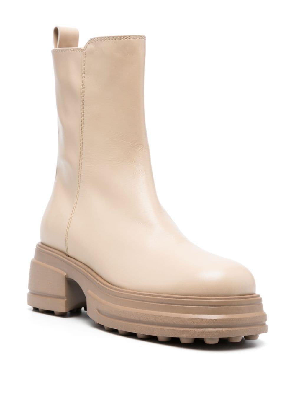 zip-up leather boots - 2
